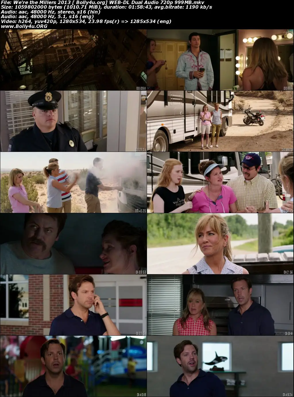 We are the Millers 2013 BluRay 400Mb Hindi Dual Audio 480p Download