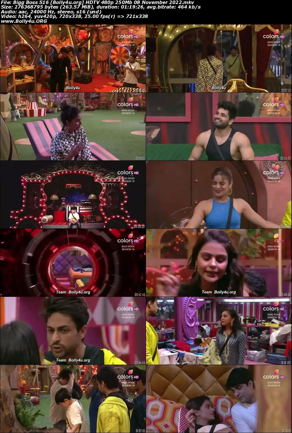 Bigg Boss S16 HDTV 480p 250Mb 08 November 2022 Download
