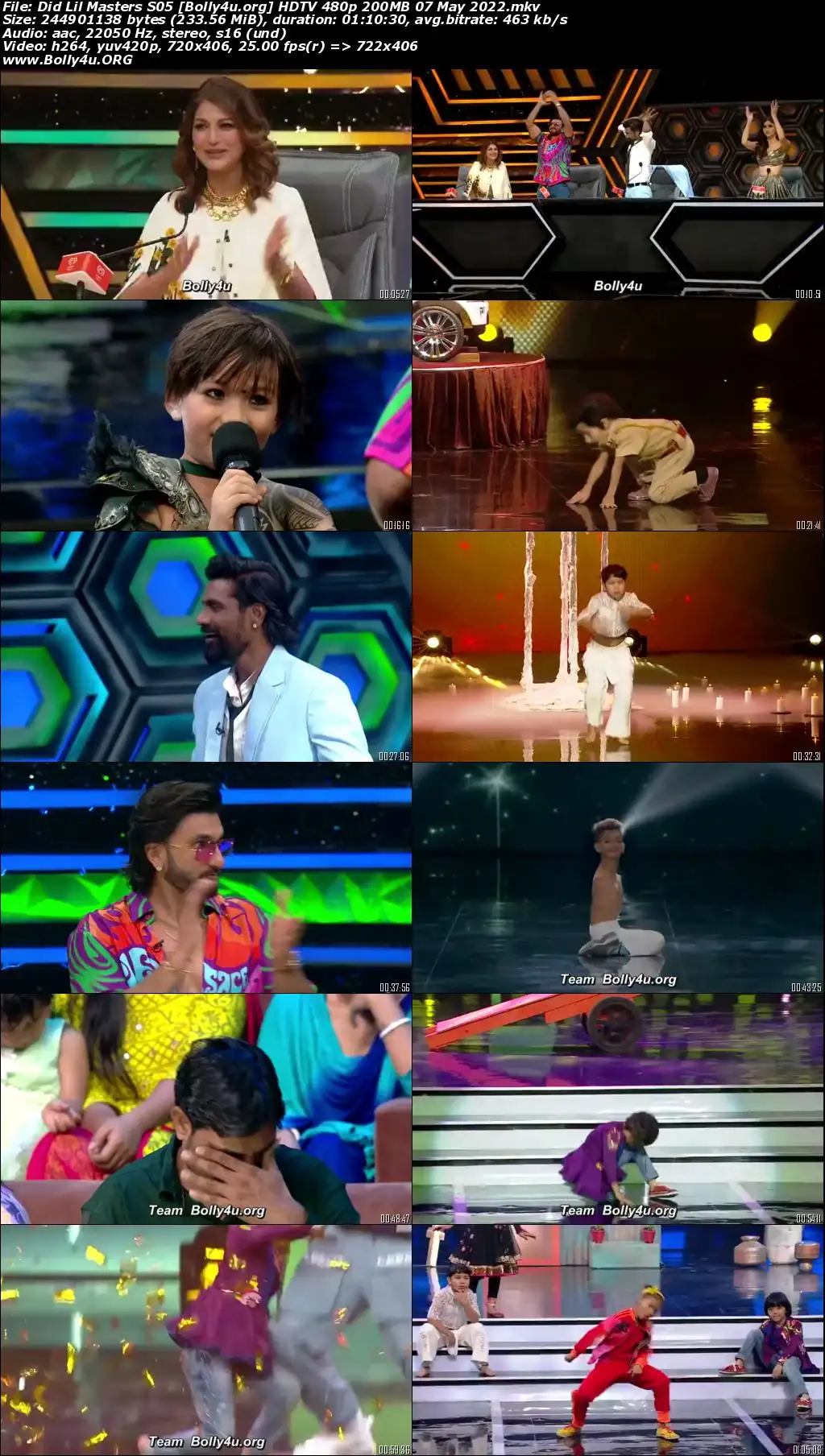 DiD Lil Masters S05 HDTV 480p 200MB 07 May 2022 Download