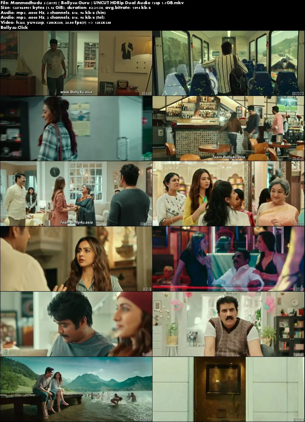 Manmadhudu 2 2019 HDRip 1.1GB UNCUT Hindi Dual Audio 720p Download