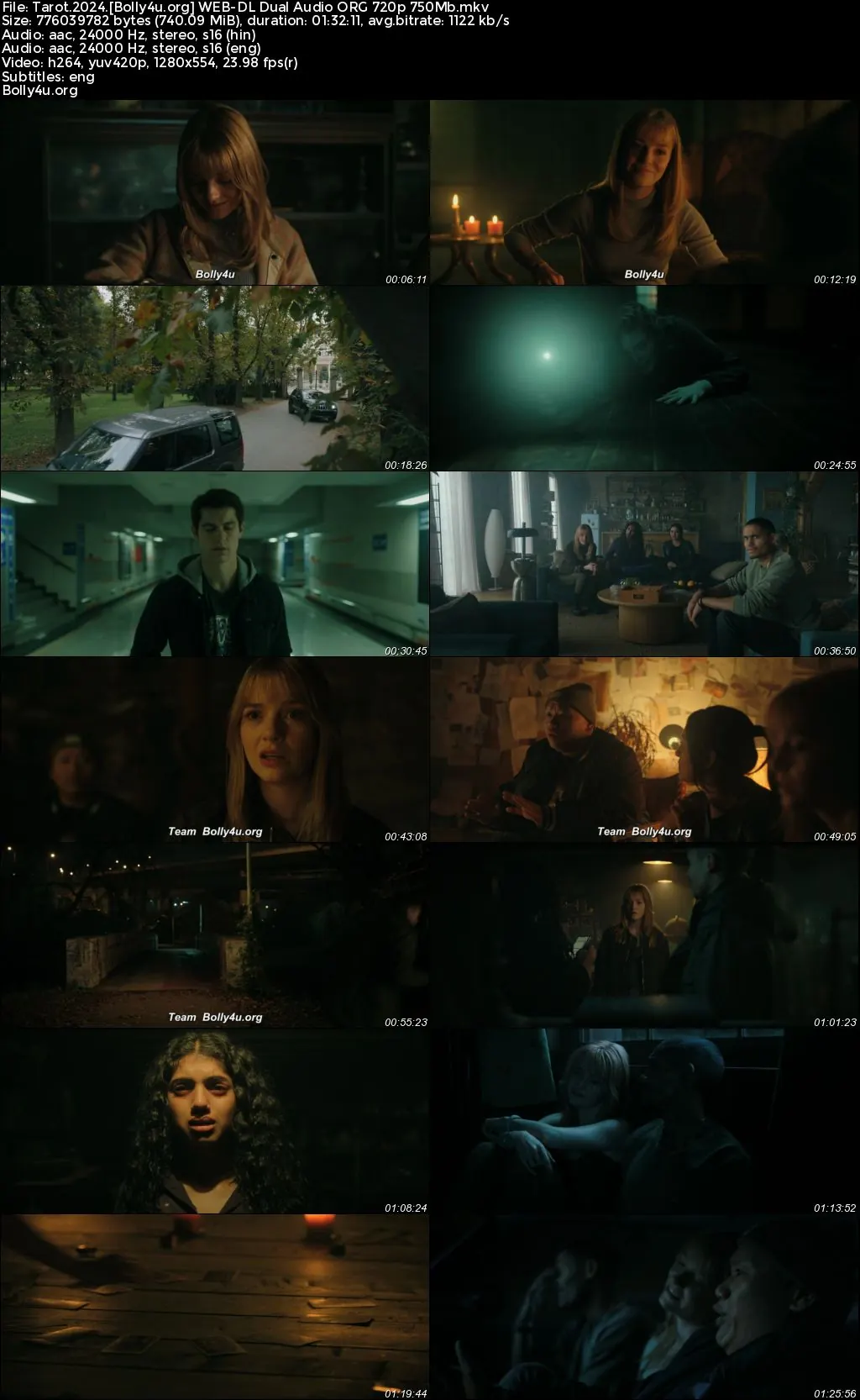 Tarot 2024 WEB-DL Hindi Dual Audio ORG Full Movie Download 1080p  720p  480p