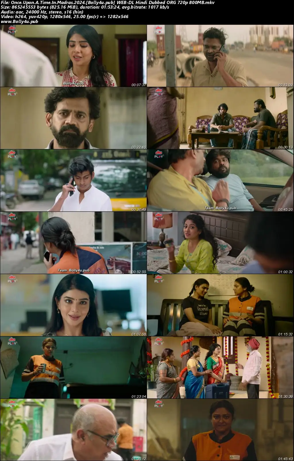 Once Upon a Time in Madras 2024 WEB-DL Hindi Dubbed ORG Full Movie Download 1080p  720p  480p