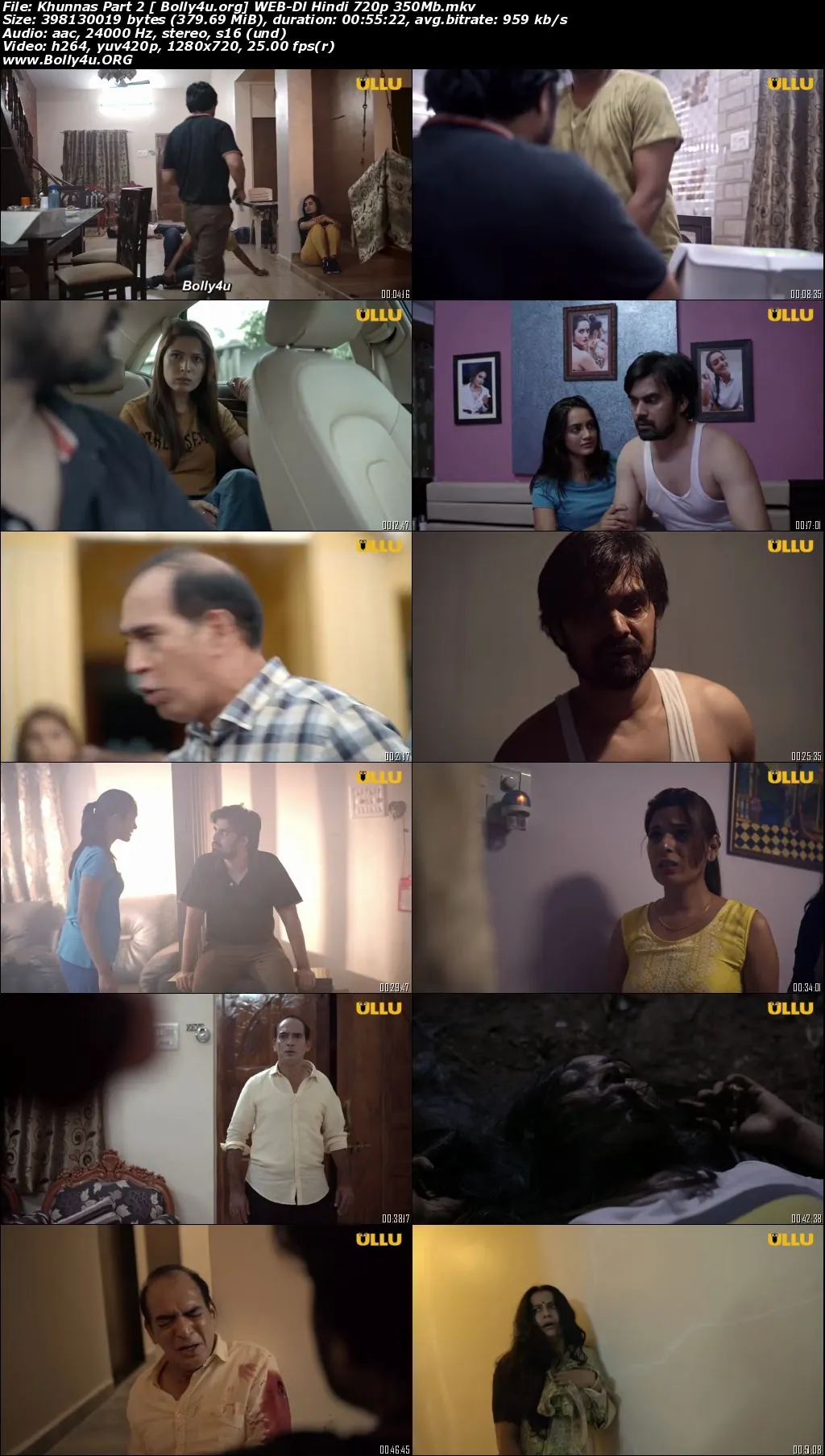 Khunnas 2021 WEB-DL 350Mb Hindi Part 2 ULLU 720p Download
