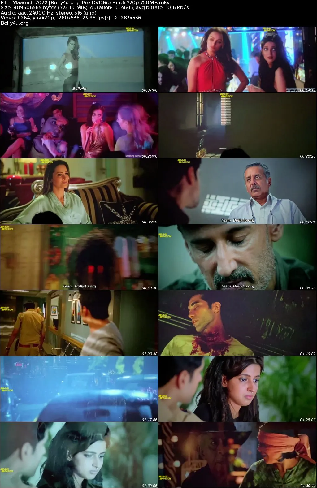 Maarrich 2022 Pre DVDRip Hindi Full Movie Download 1080p  720p  480p