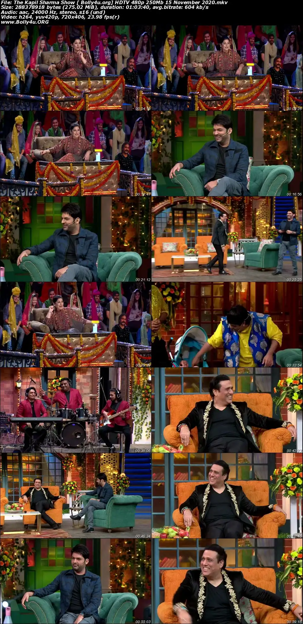 The Kapil Sharma Show HDTV 480p 250Mb 15 November 2020 Download