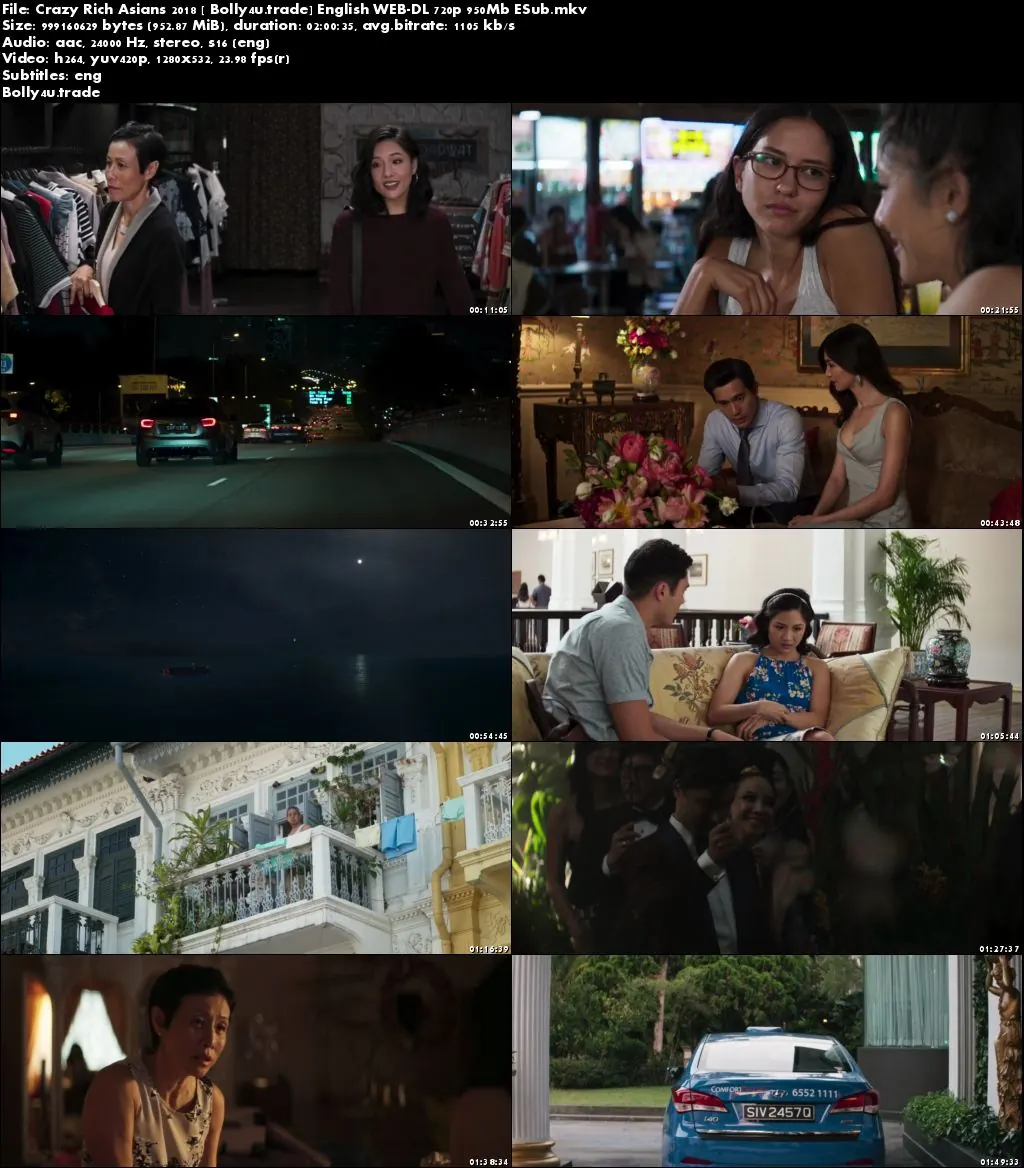 Crazy Rich Asians 2018 WEB-DL 300MB English 480p ESub Download