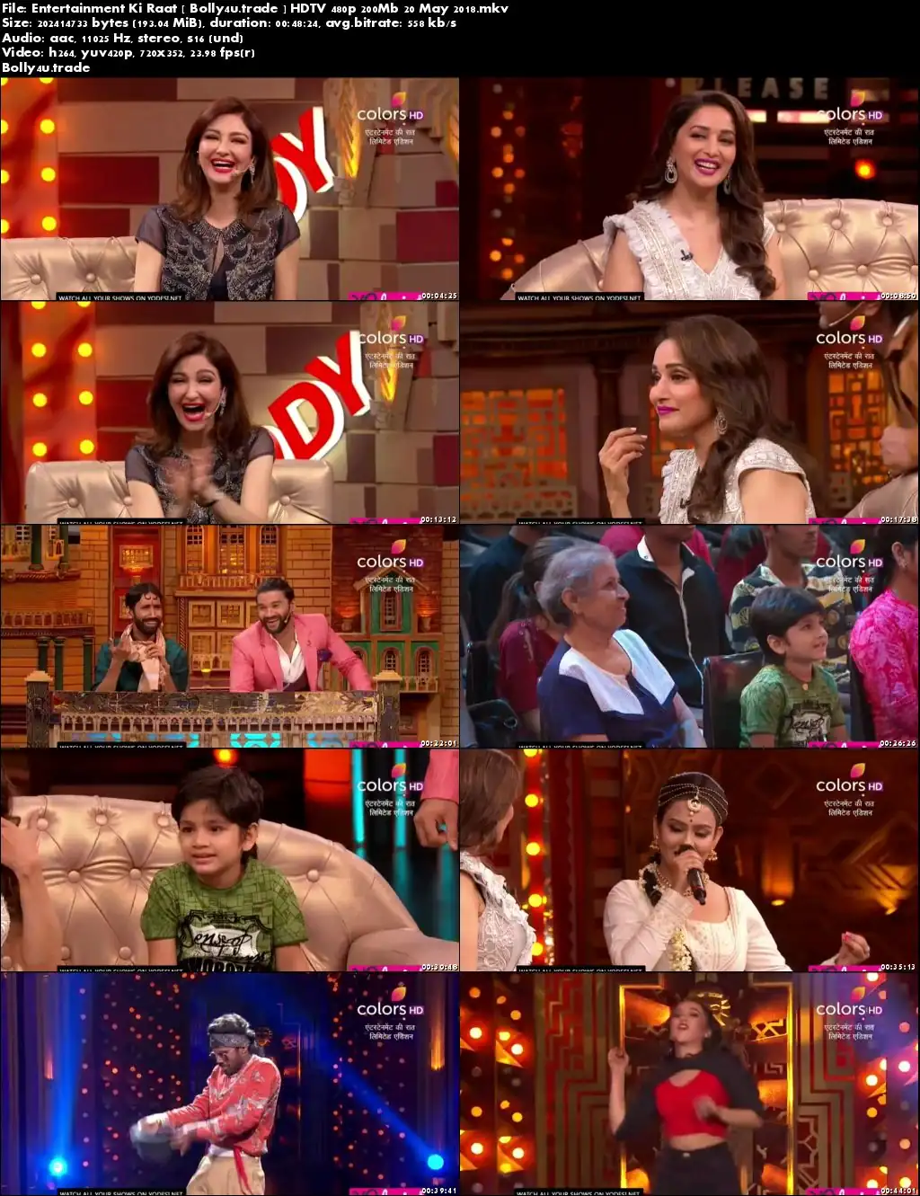 Entertainment Ki Raat HDTV 480p 200Mb 20 May 2018 Download