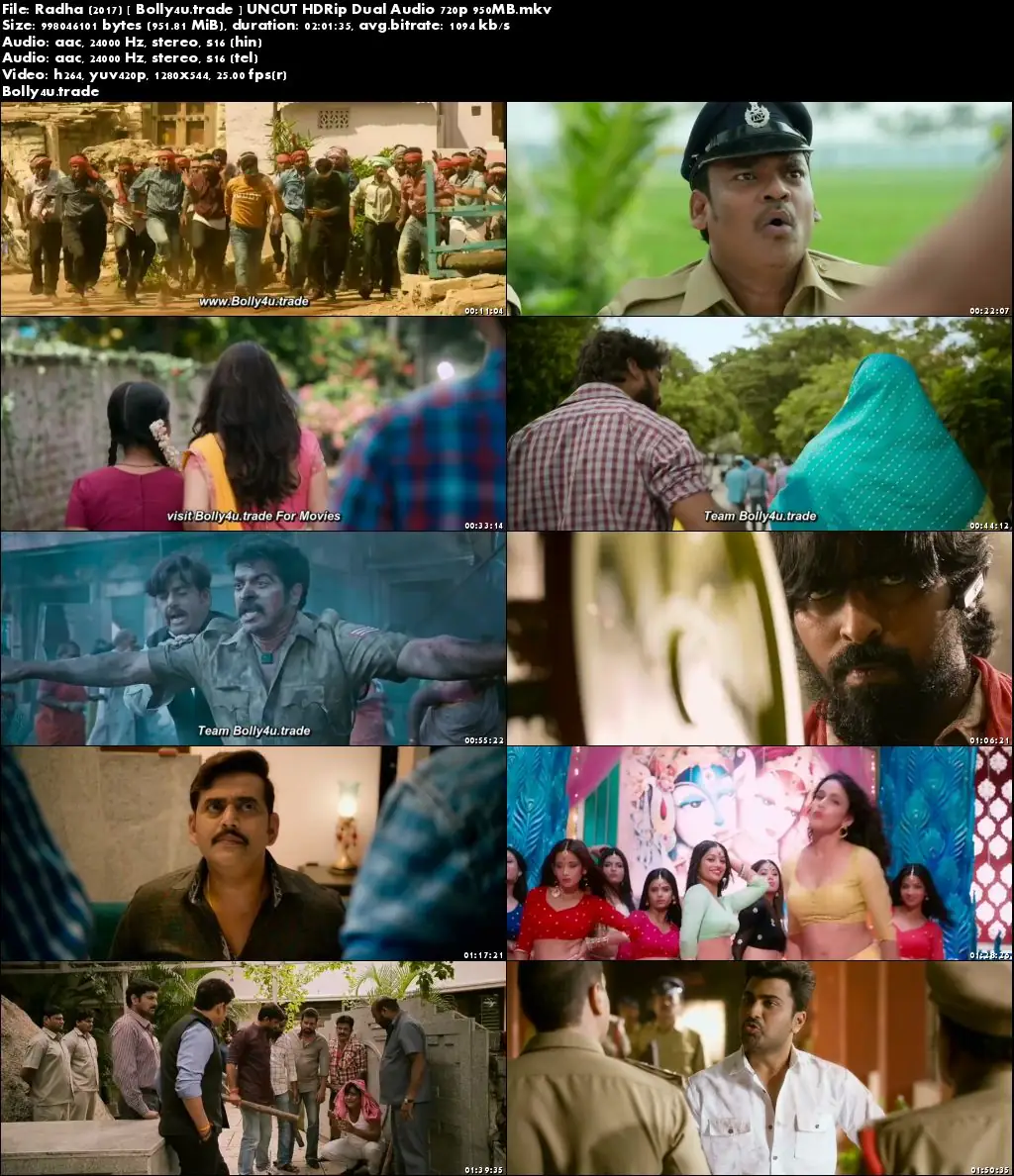 Radha 2017 HDRip 350MB UNCUT Hindi Dual Audio 480p Download