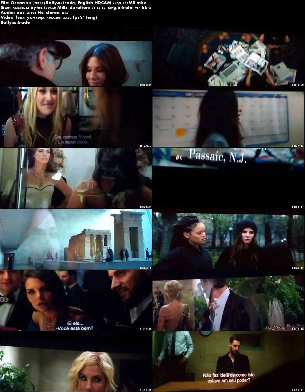 Oceans 8 2018 HDCAM 700MB English 720p Download