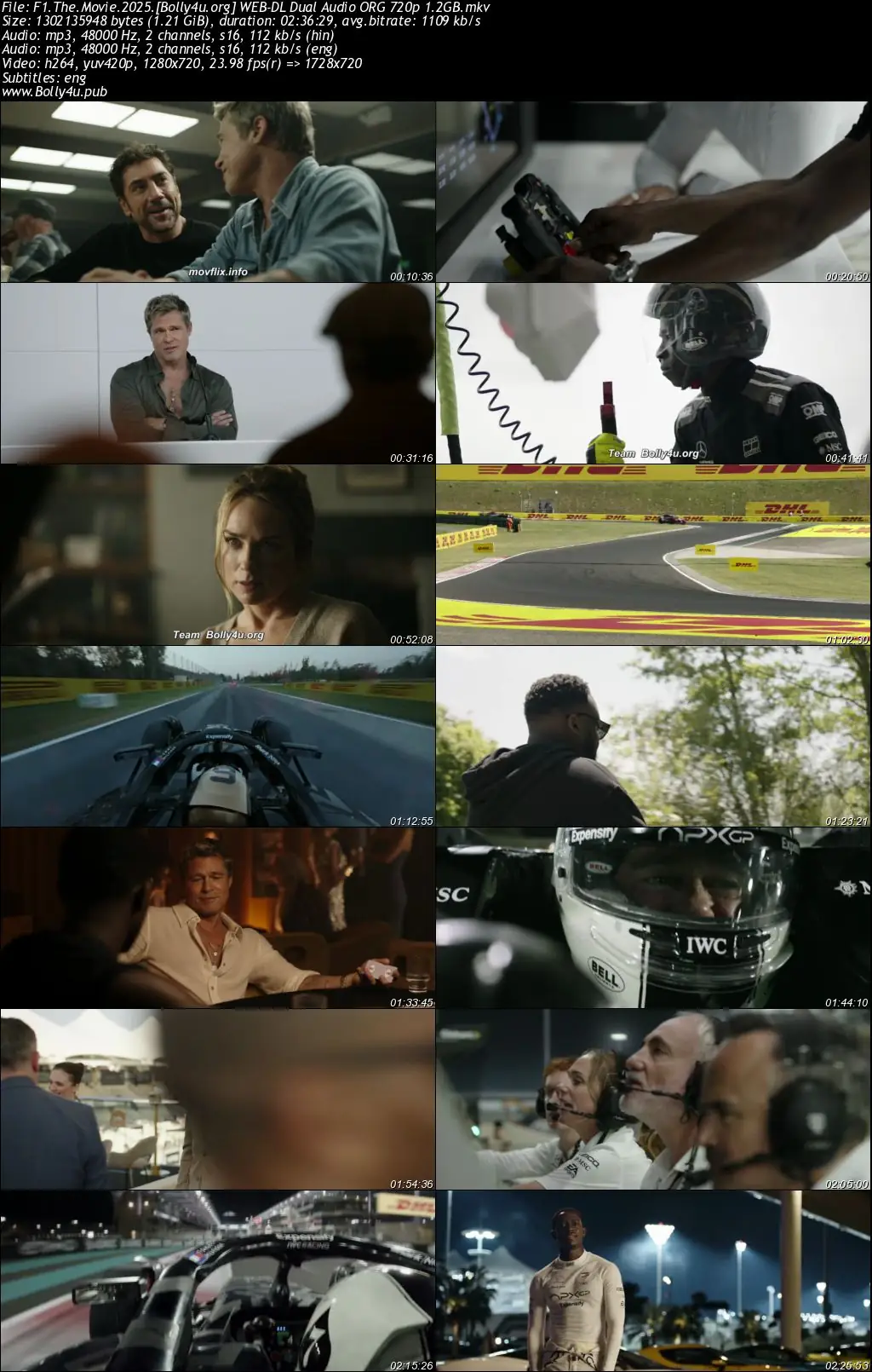F1 The Movie 2025 WEB-DL Hindi Dual Audio ORG Full Movie Download 1080p  720p  480p