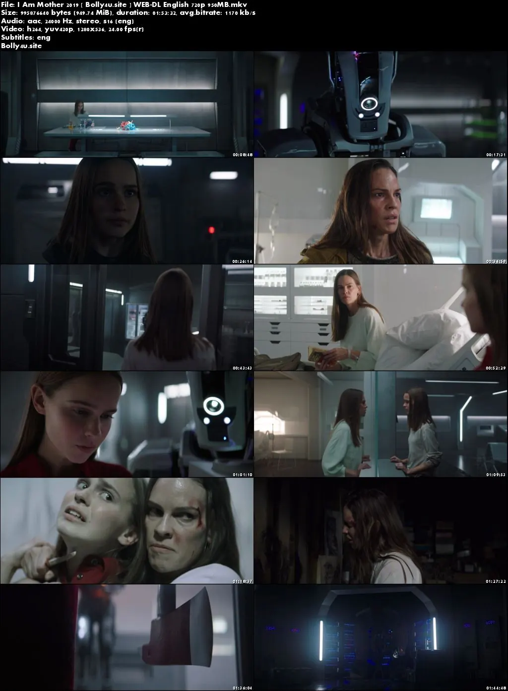 I Am Mother 2019 WEB-DL 950MB English 720p ESub Download
