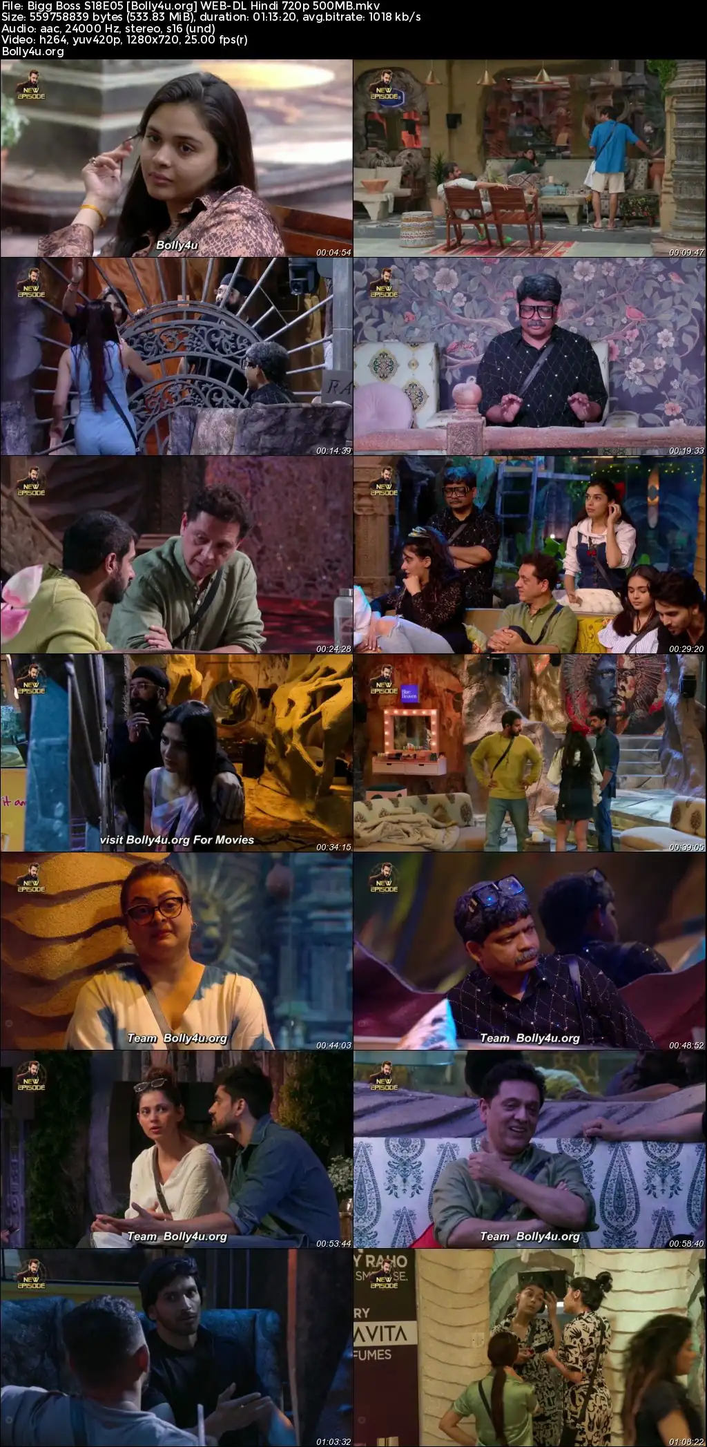 Bigg Boss 2024 WEB-DL Hindi S18E05 Download 720p  480p