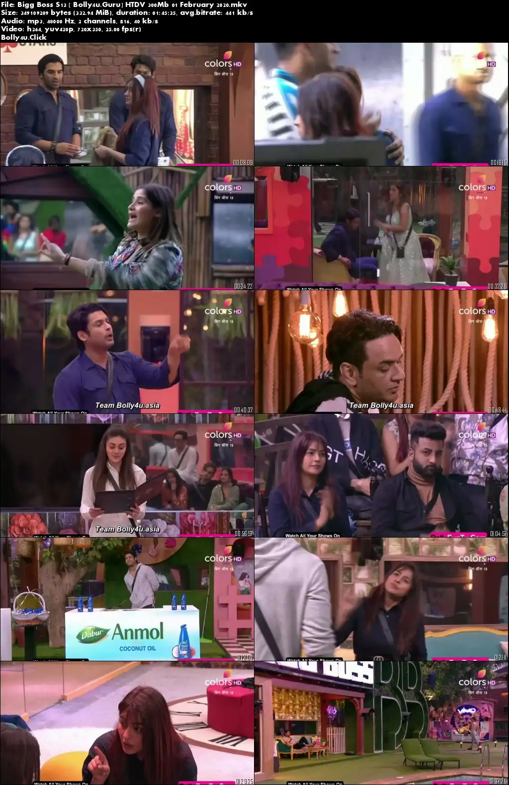 Bigg Boss S13 HTDV 480p 300Mb 01 February 2020 Download