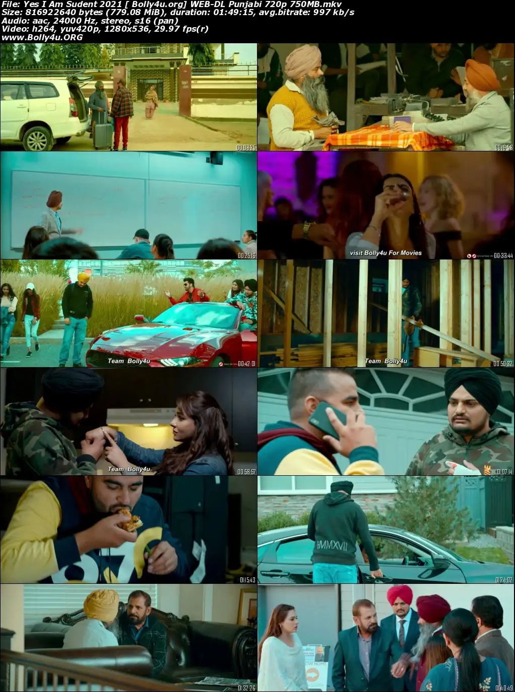 Yes I Am Student 2021 WEB-DL Punjabi Movie Download 720p