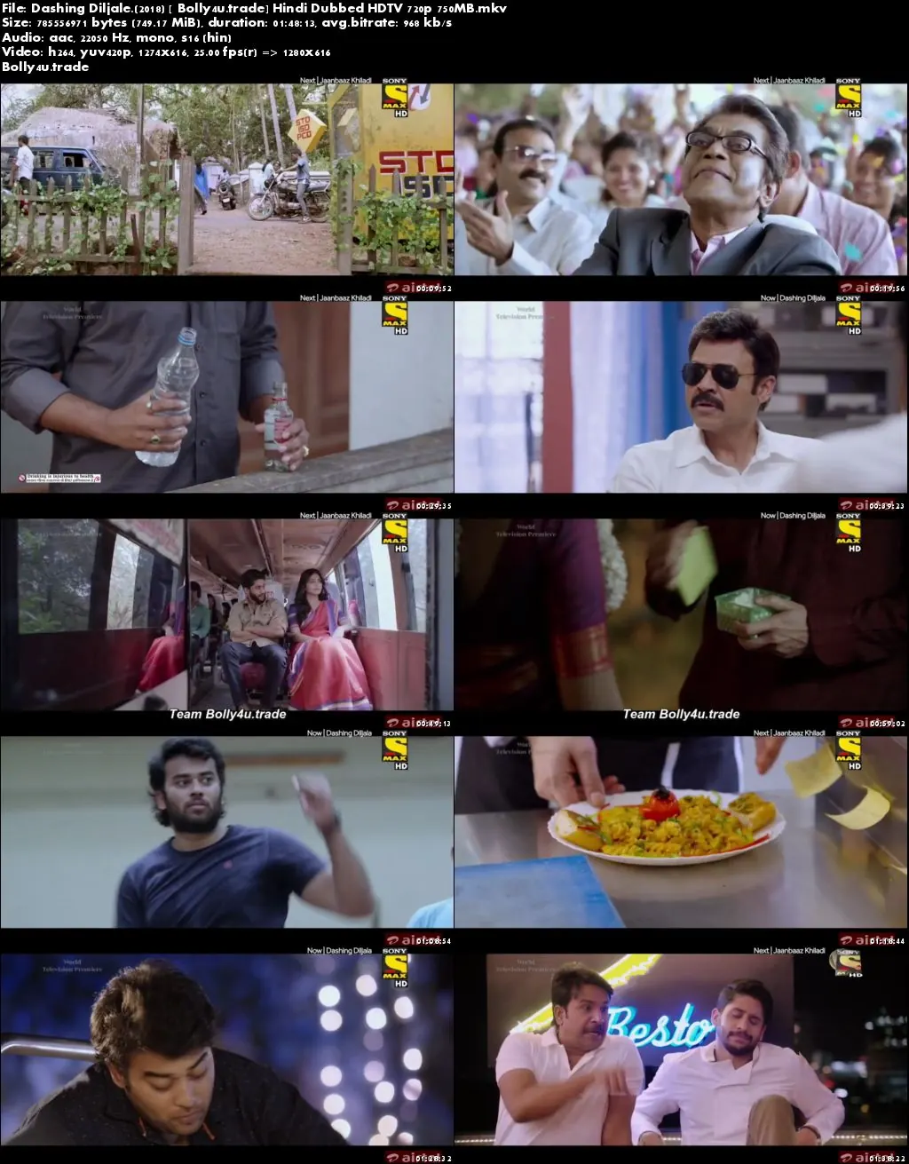 Dashing Diljale 2018 HDTV 750Mb Full Hindi Dubbed Movie Download 720p