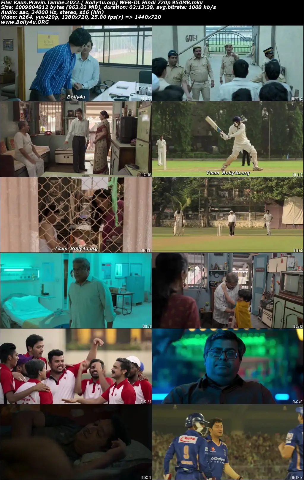 Kaun Pravin Tambe 2022 WEB-DL Hindi Movie Download 720p  480p
