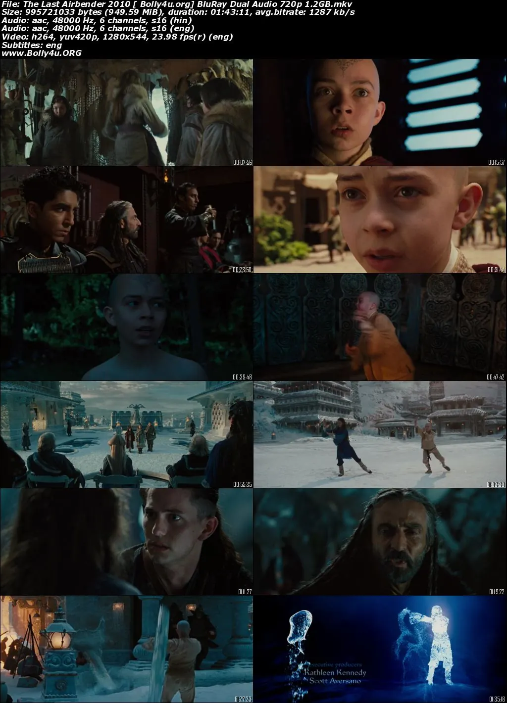 The Last Airbender 2010 BluRay 350MB Hindi Dual Audio 480p ESub Download