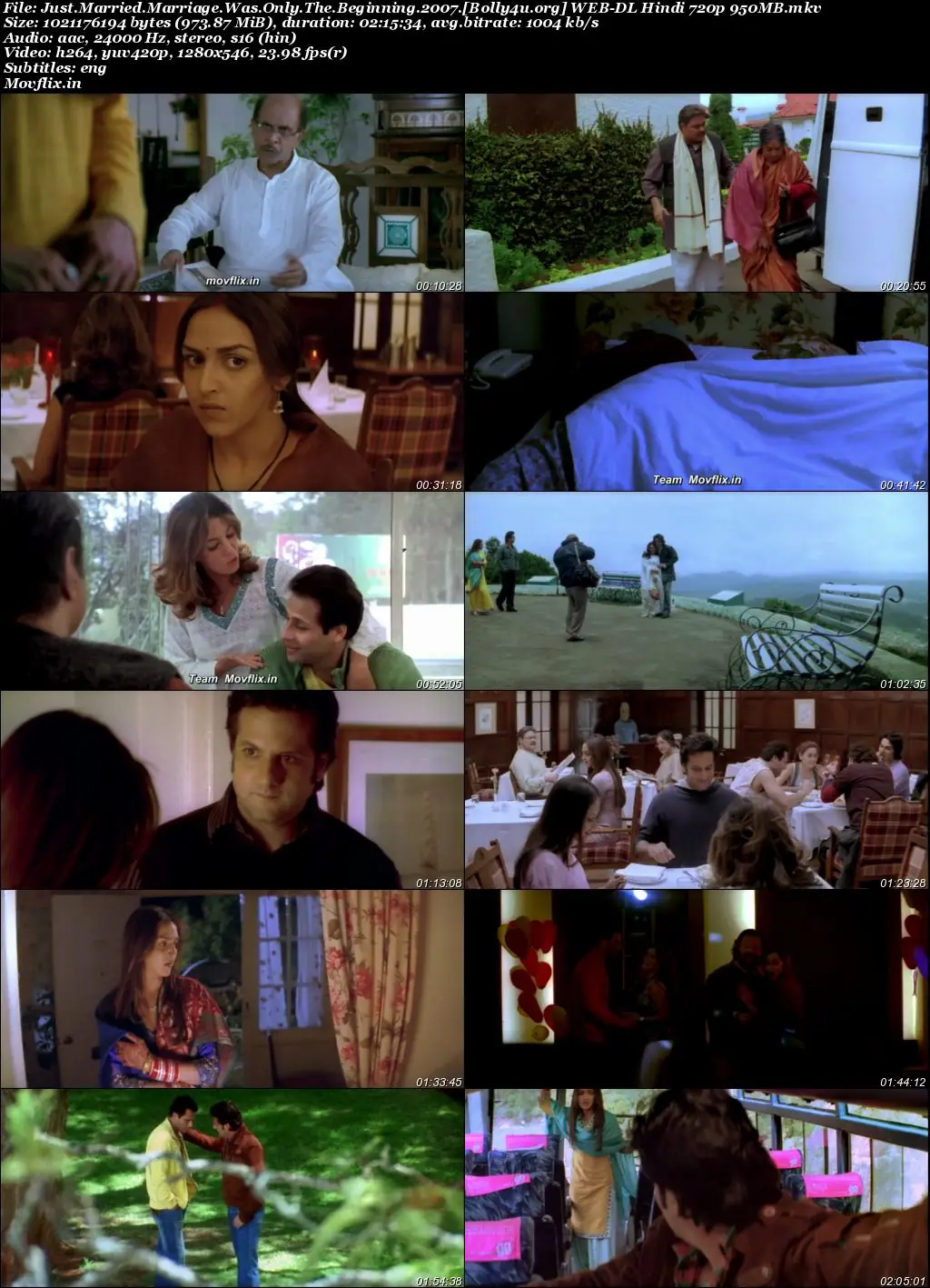 Just Married 2007 WEB-DL Hindi Full Movie Download 1080p  720p  480p