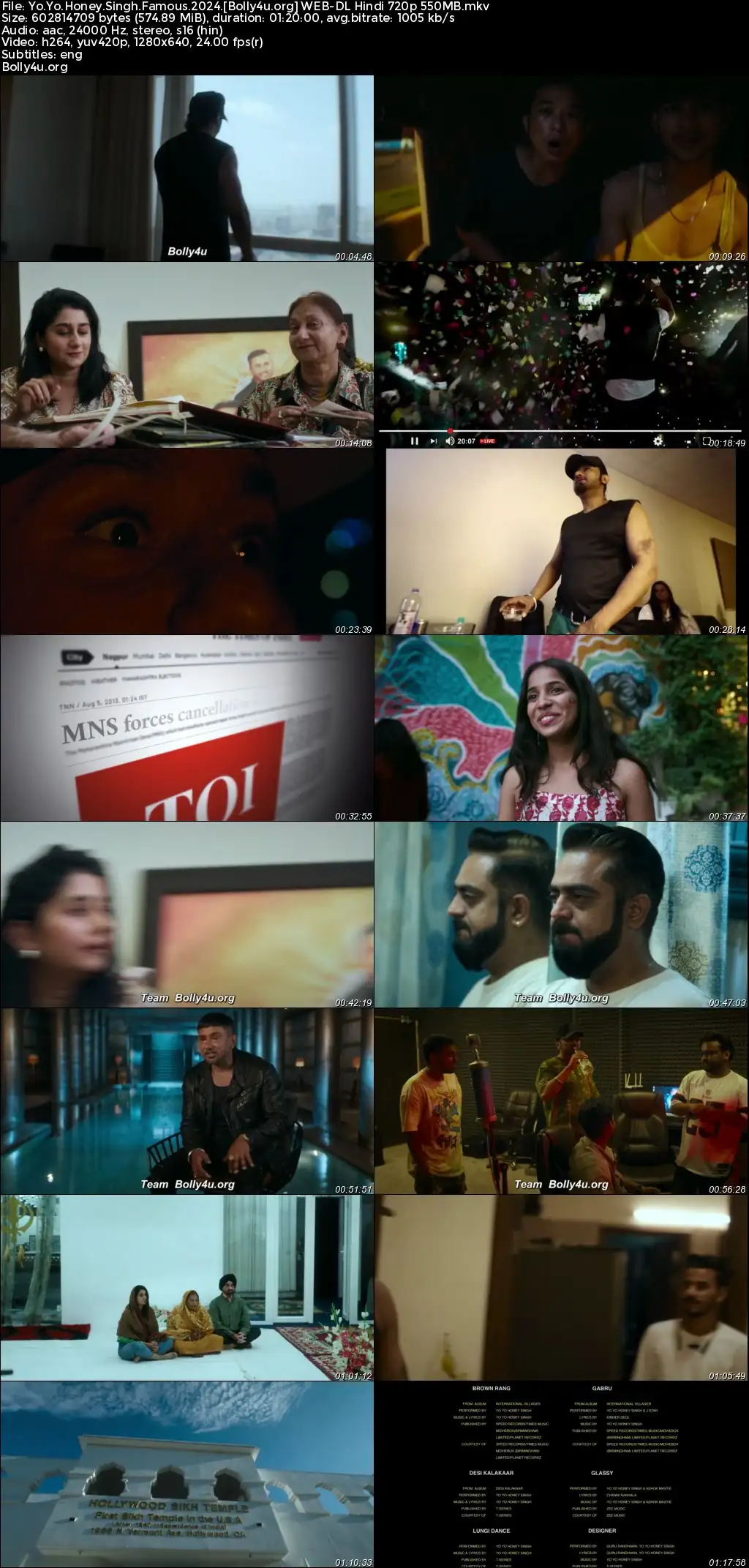Yo Yo Honey Singh Famous 2024 WEB-DL Hindi Full Movie Download 1080p  720p  480p