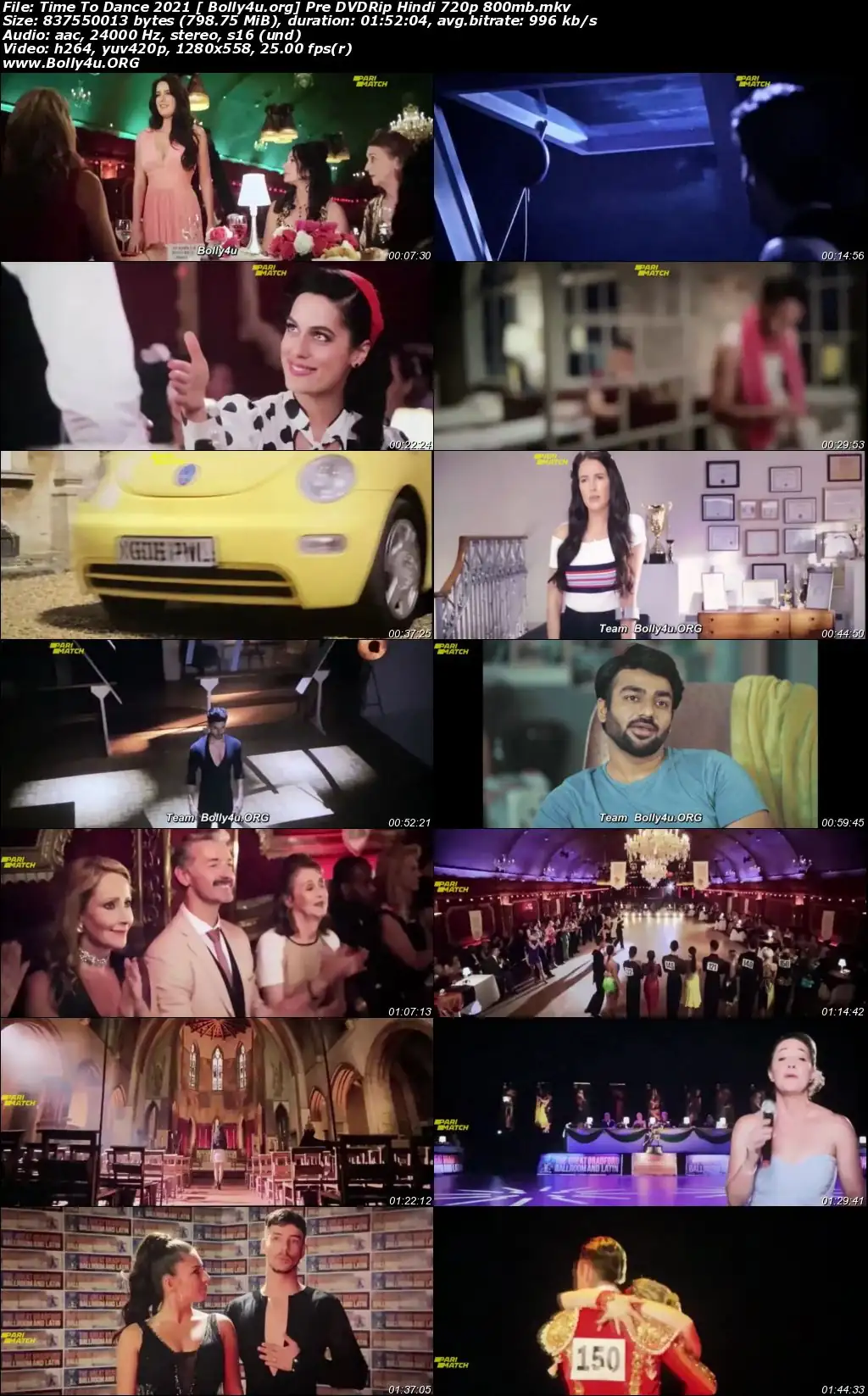Time To Dance 2021 Pre DVDRip 350Mb Hindi Movie Download 480p