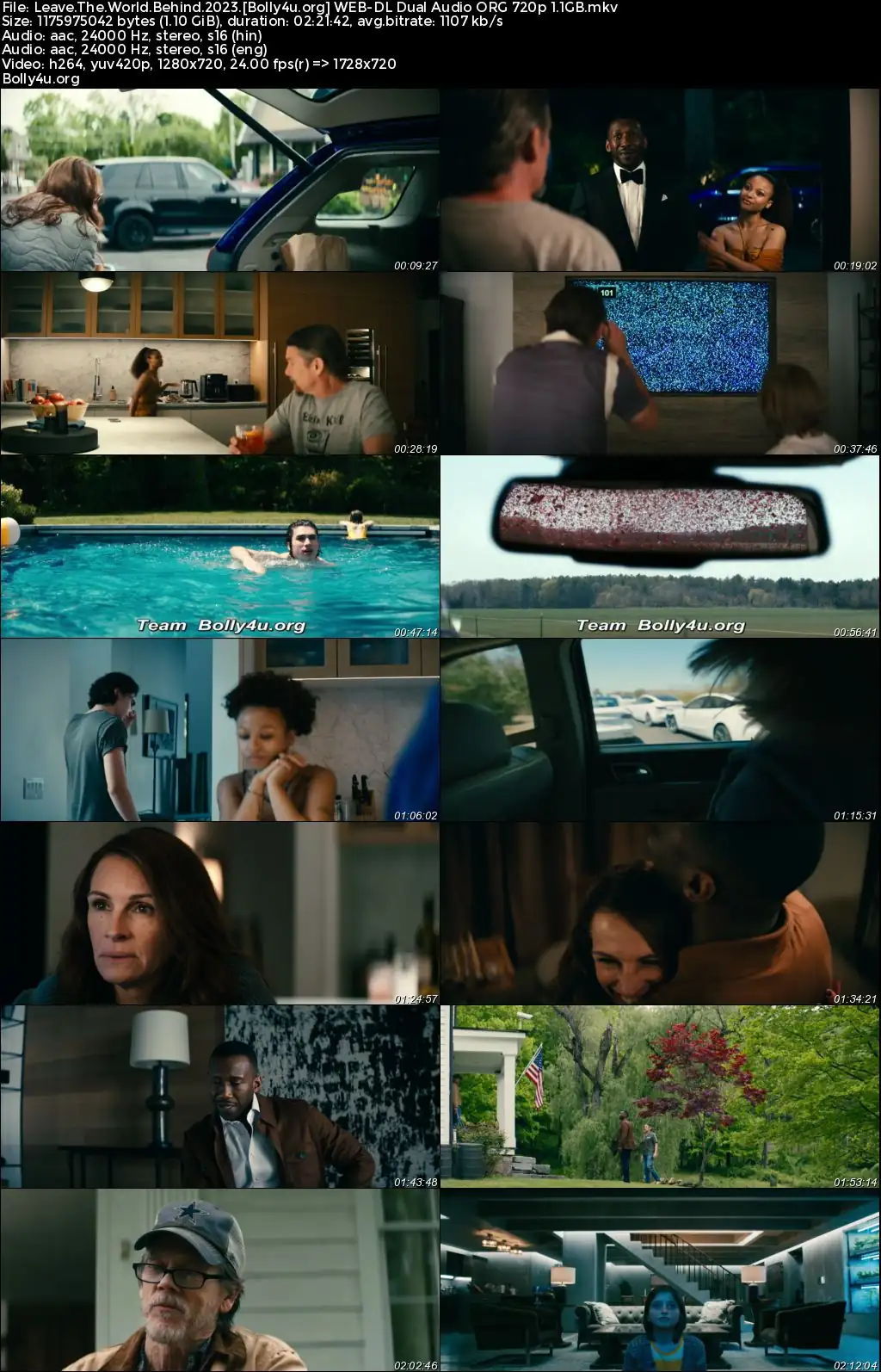 Leave The World Behind 2023 WEB-DL Hindi Dual Audio ORG Full Movie Download 1080p  720p  480p