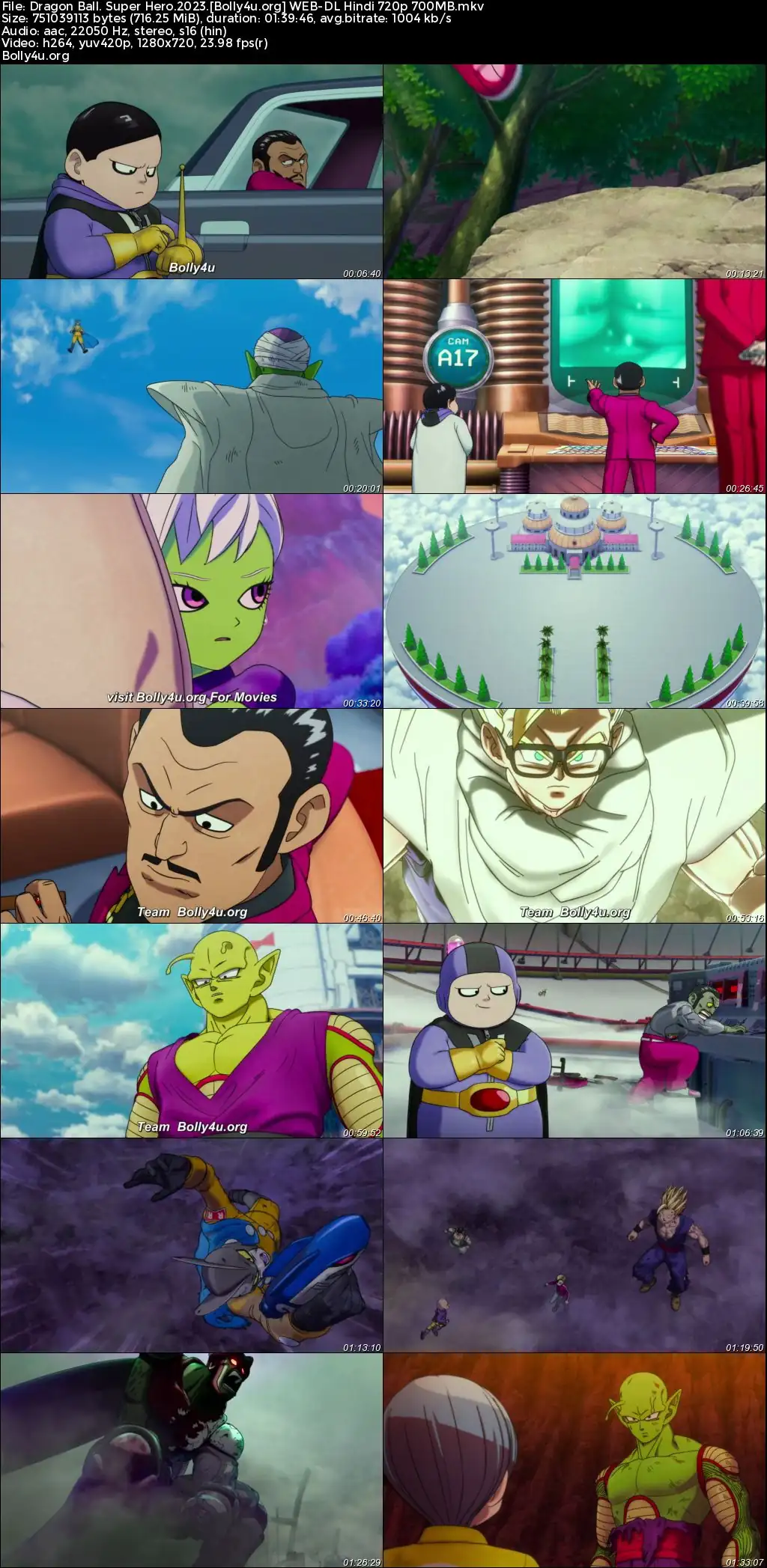 Dragon Ball Super Super Hero 2022 WEB-DL Hindi Dubbed ORG Full Movie Download 720p  480p