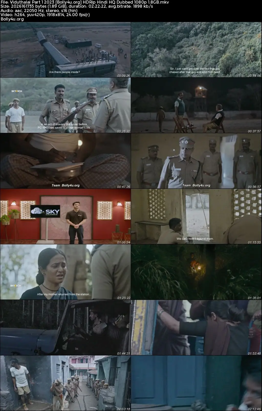 Viduthalai Part 1 2023 HDRip Hindi HQ Dubbed Full Movie Download 1080p  720p  480p