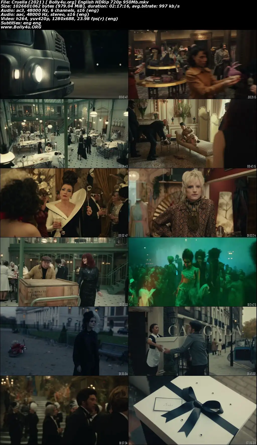 Cruella 2021 HDRip 300Mb English 480p ESubs Download