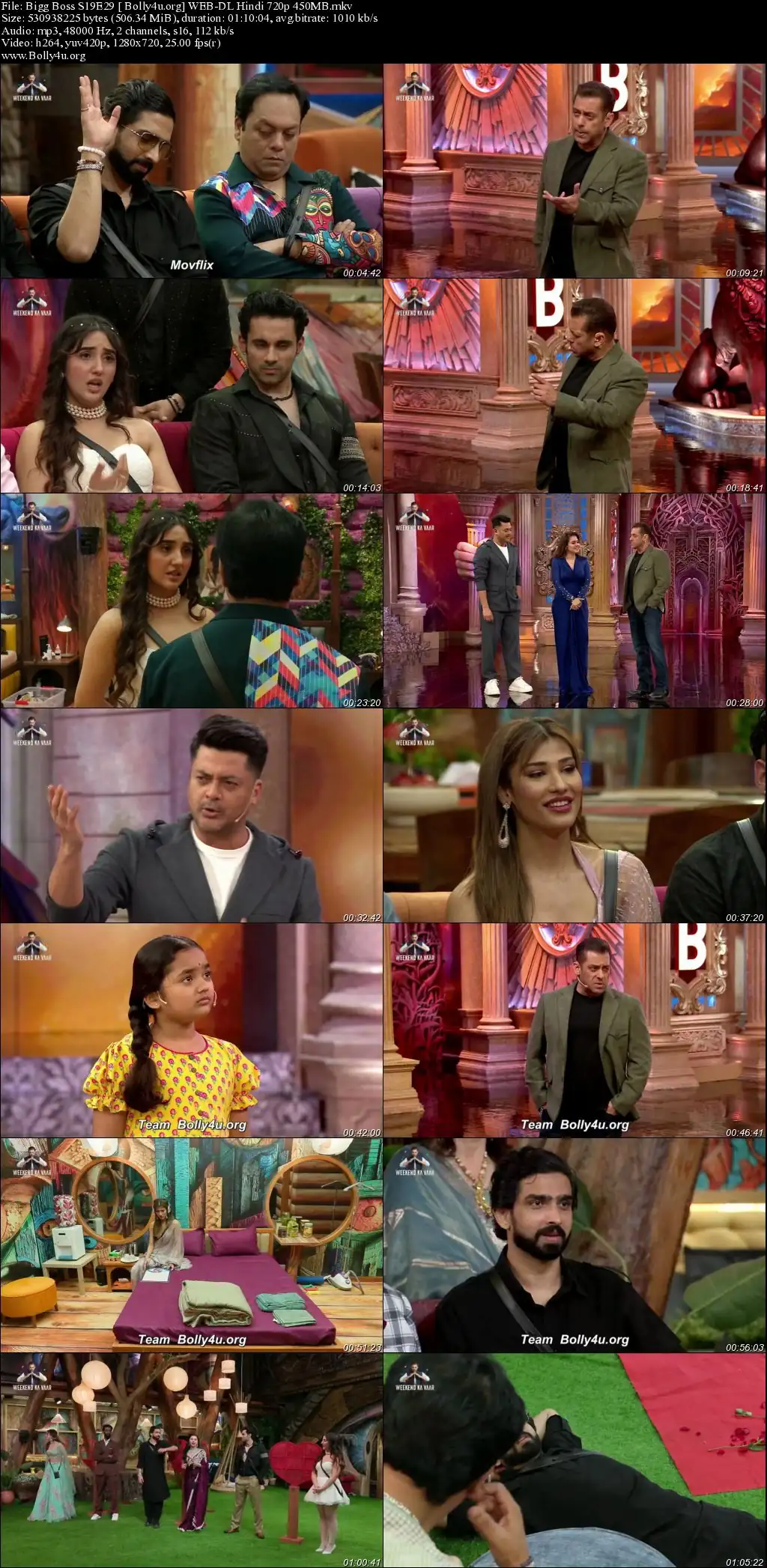Bigg Boss 2025 WEB-DL Hindi S19EP29 Download 720p  480p
