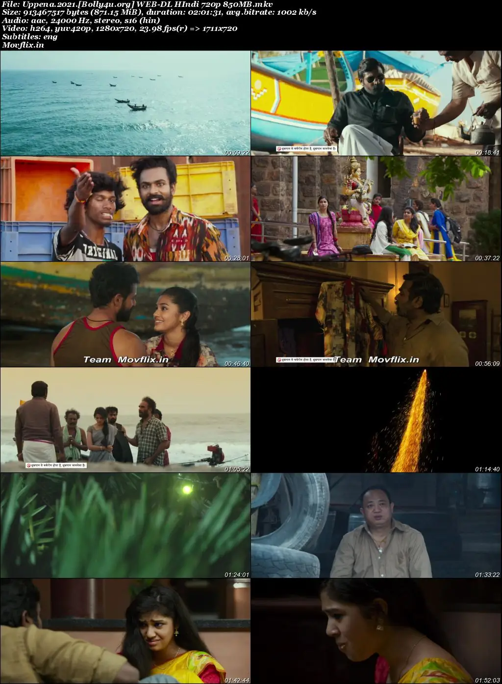 Uppena 2020 WEB-DL Hindi Dubbed ORG Full Movie Download 1080p  720p  480p