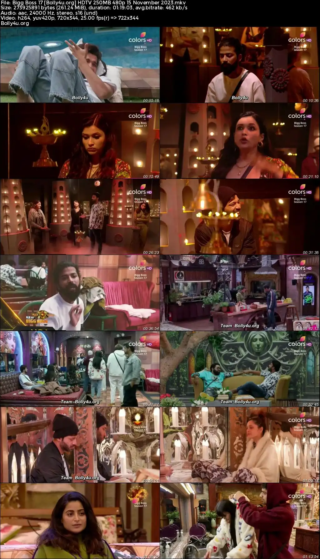 Bigg Boss 17 HDTV 250MB 480p 15 November 2023 Download