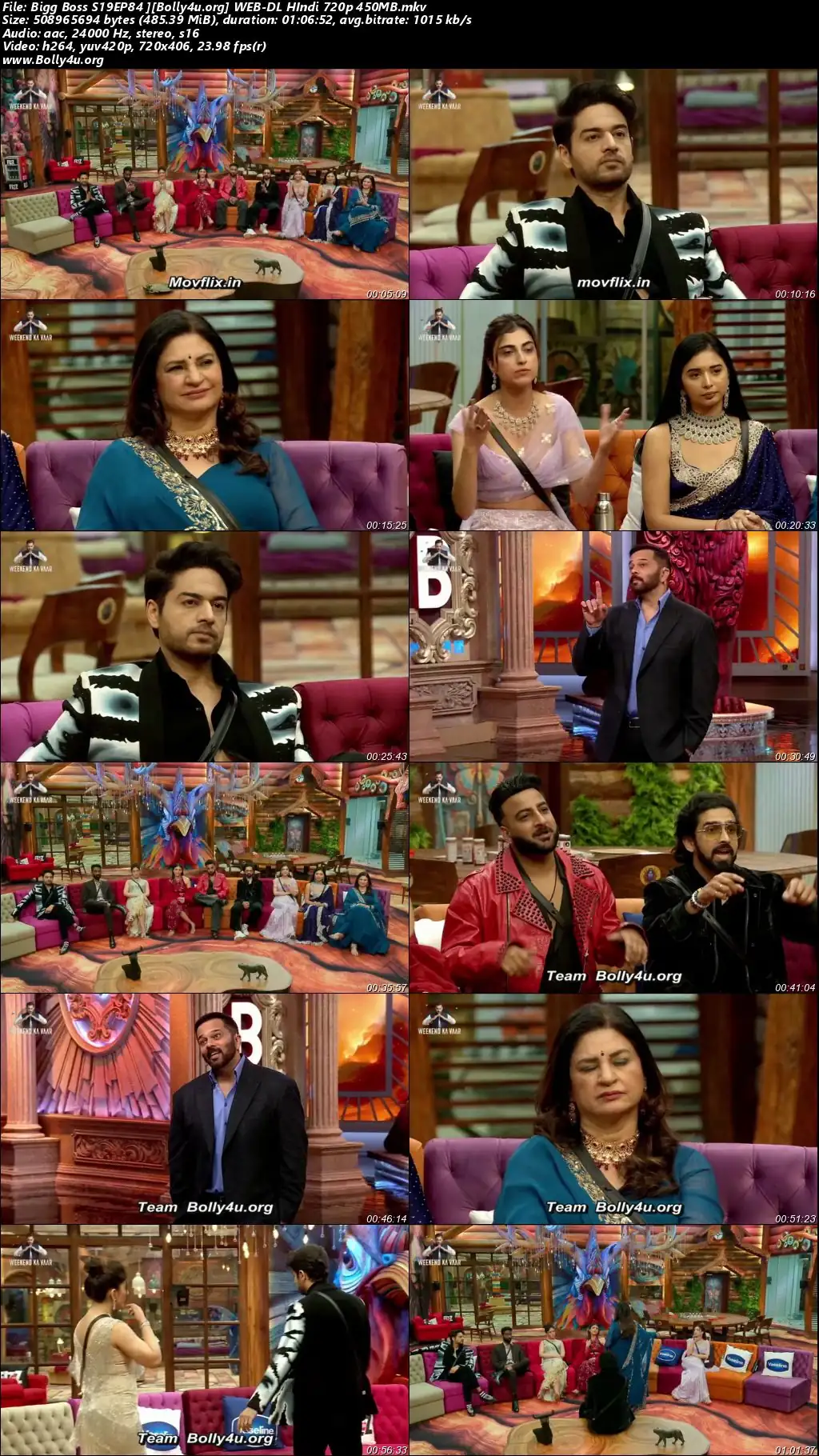  Bigg Boss 2025 WEB-DL Hindi S19EP84 Download 720p  480p
