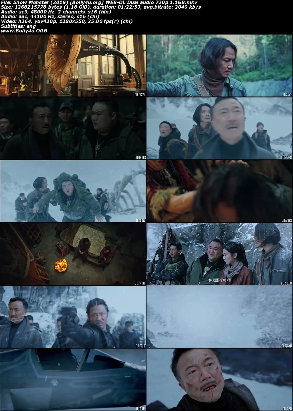 Snow Monster 2019 WEB-DL Hindi Dual Audio Full Movie Download