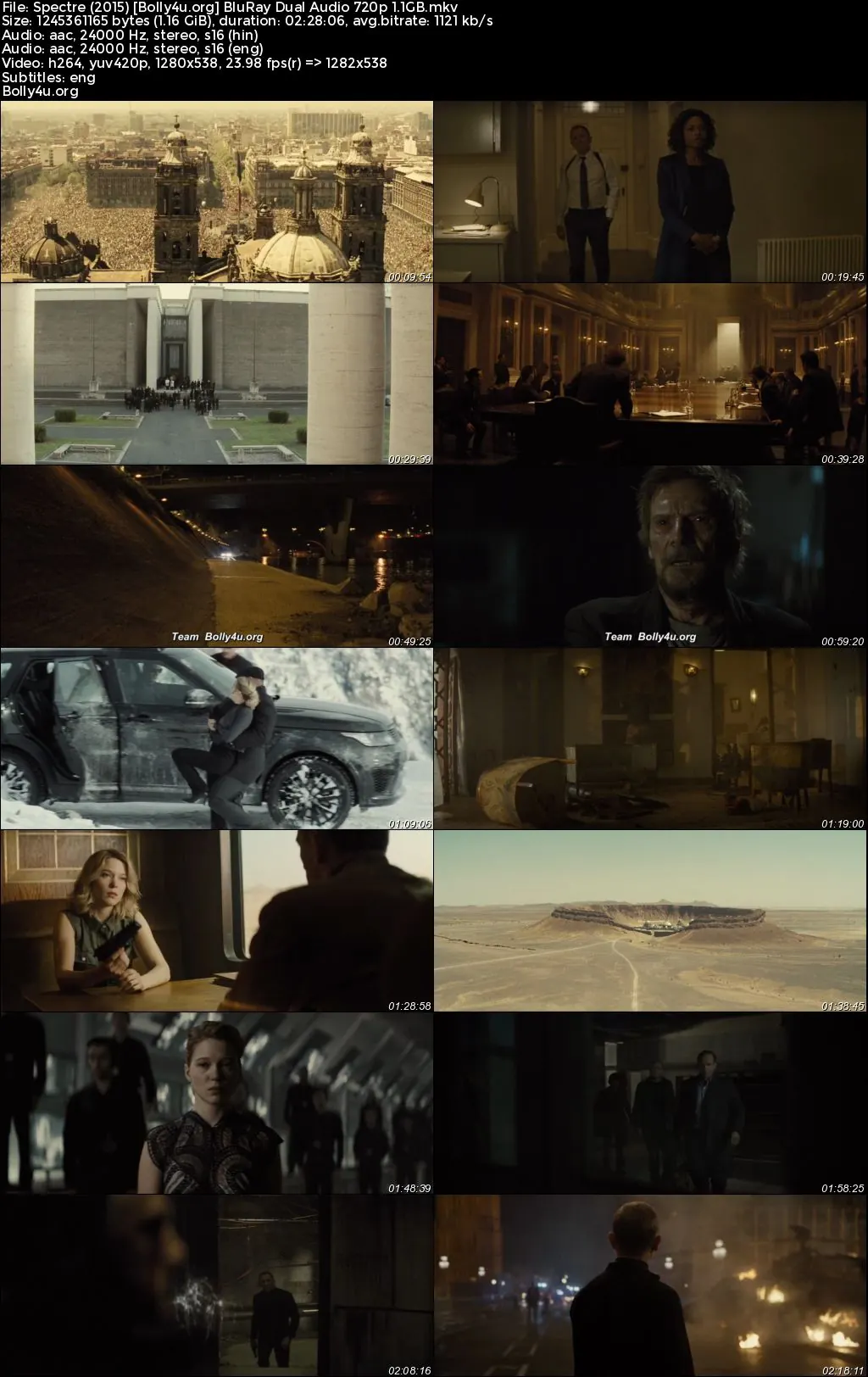 Spectre 2015 BluRay Hindi Dual Audio ORG Full Movie Download 1080p  720p  480p