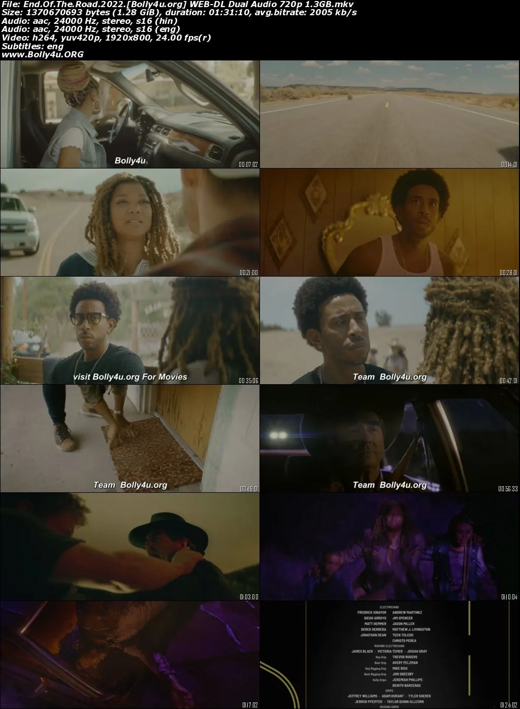 End Of The Road 2022 WEB-DL Hindi Dual Audio ORG Full Movie Download 1080p  720p  480p