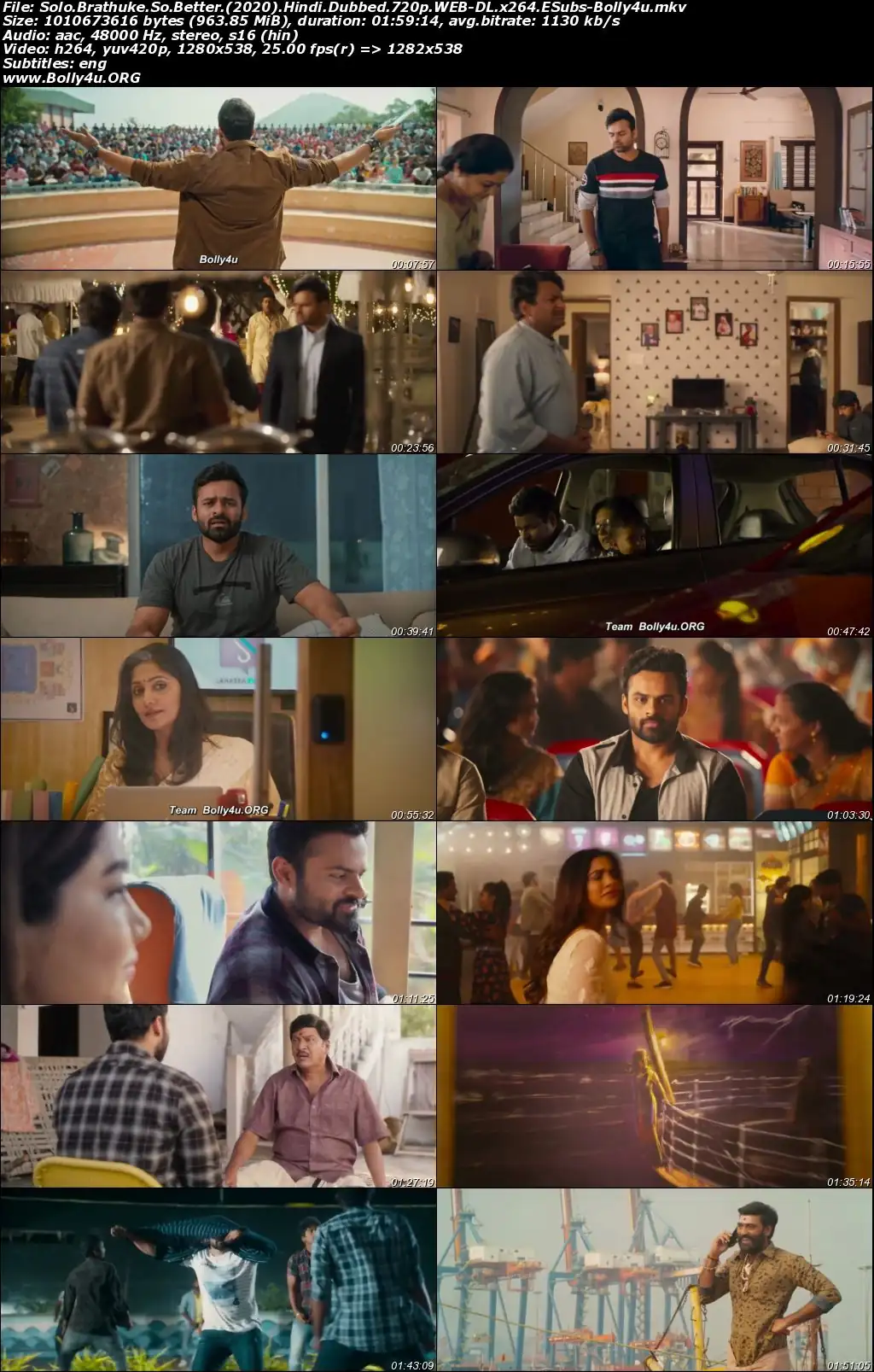 Solo Brathuke So Better 2020 HDRip 350MB Hindi Dubbed 480p Download