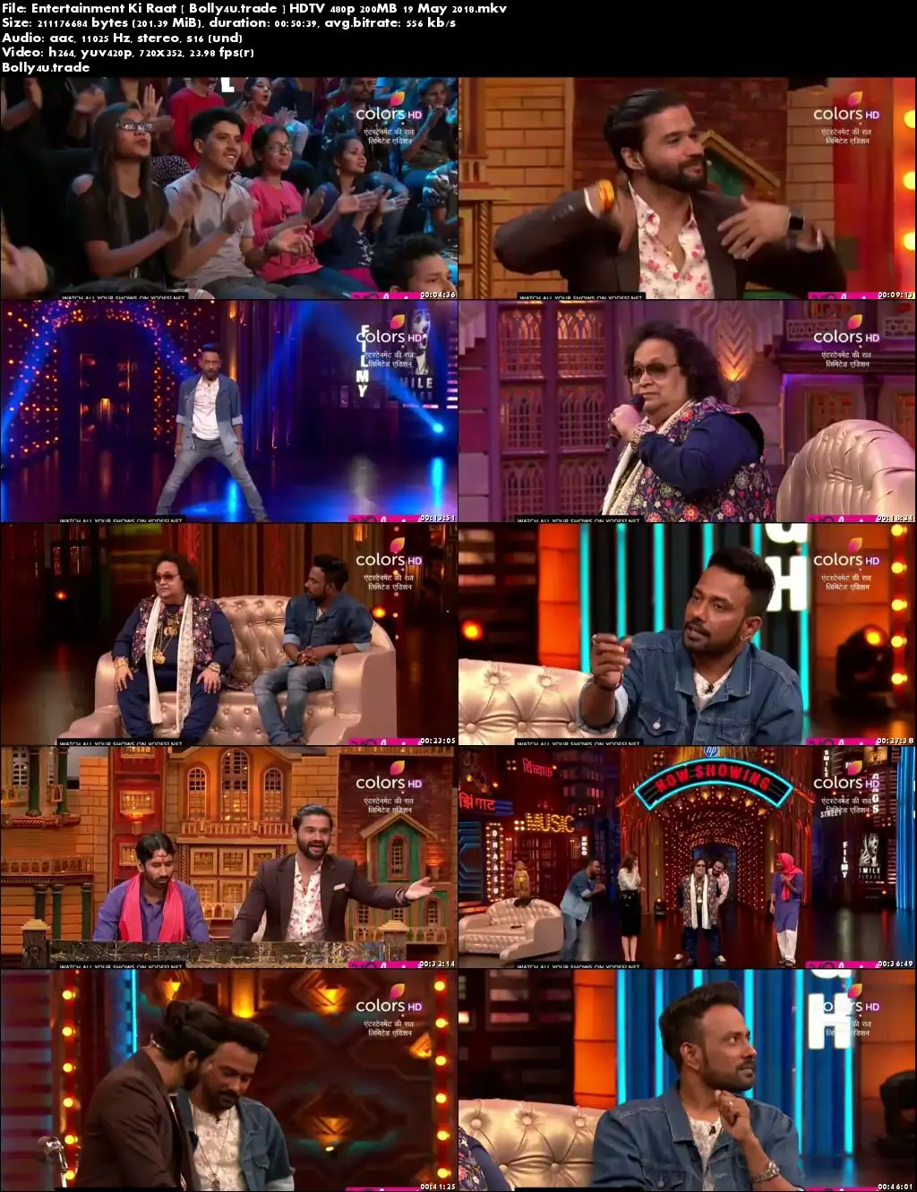Entertainment Ki Raat HDTV 480p 200MB 19 May 2018 Download