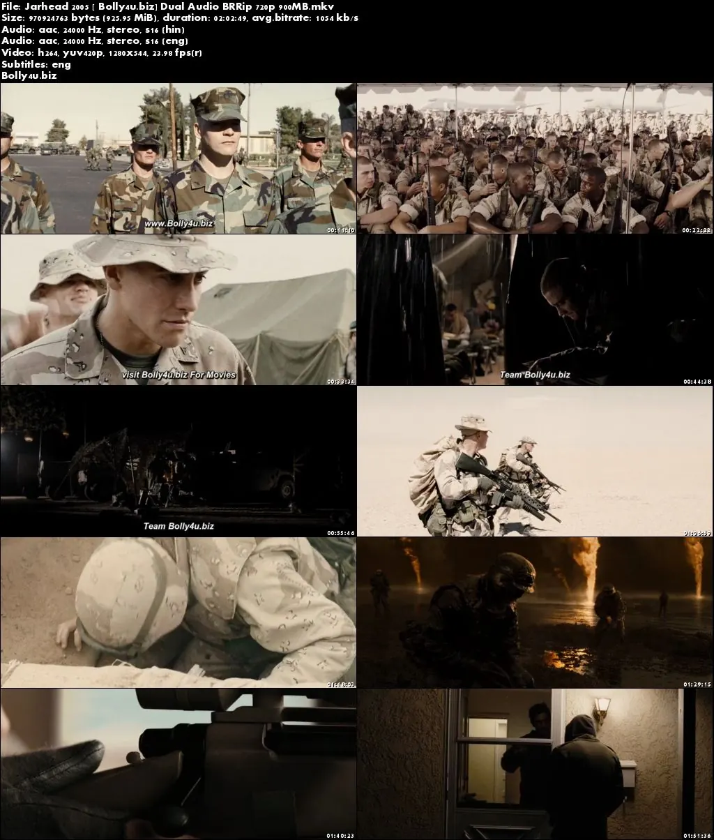 Jarhead 2005 BluRay 350MB Hindi Dual Audio ORG 480p Download