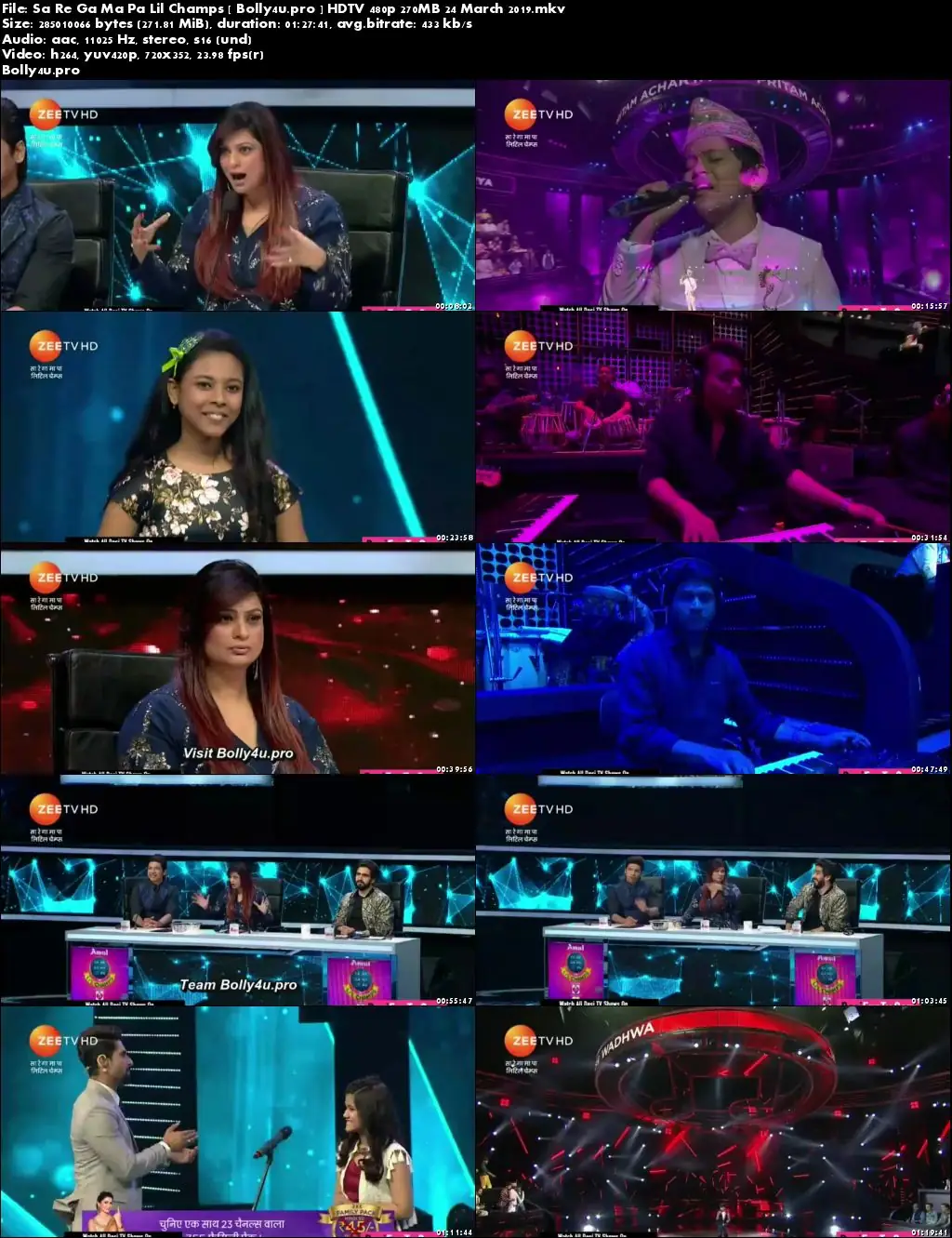 Sa Re Ga Ma Pa Lil Champs HDTV 480p 270MB 24 March 2019 Download