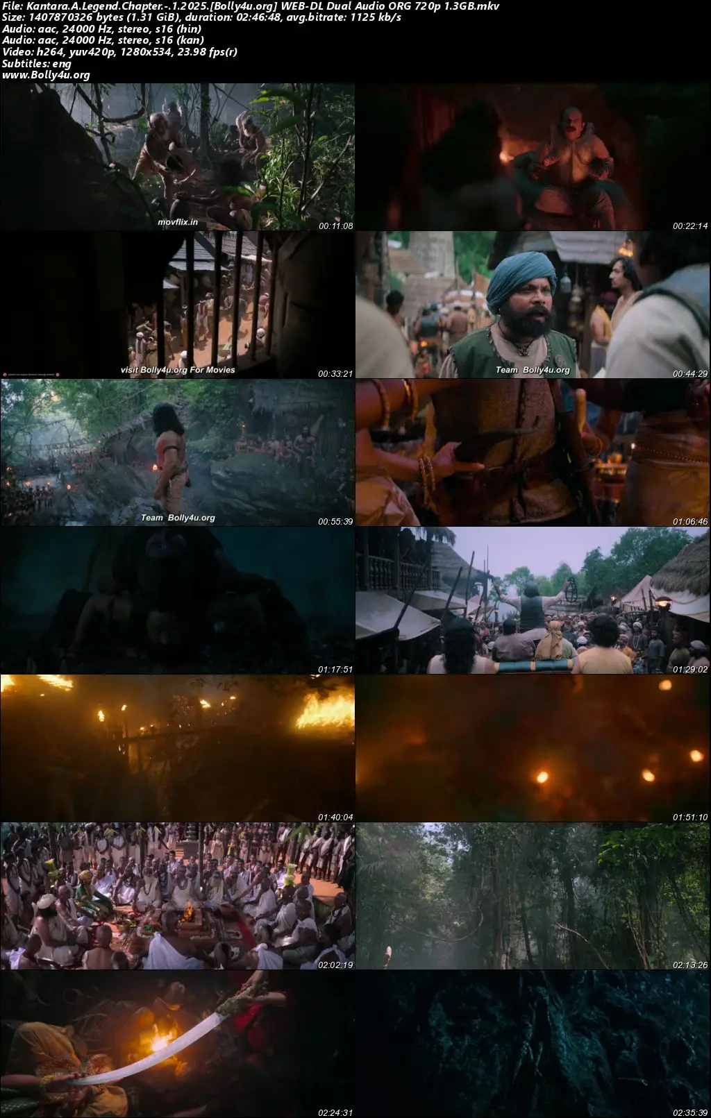 Kantara A Legend 2025 WEB-DL UNCUT Hindi Dual Audio ORG Full Movie Download 1080p  720p  480p