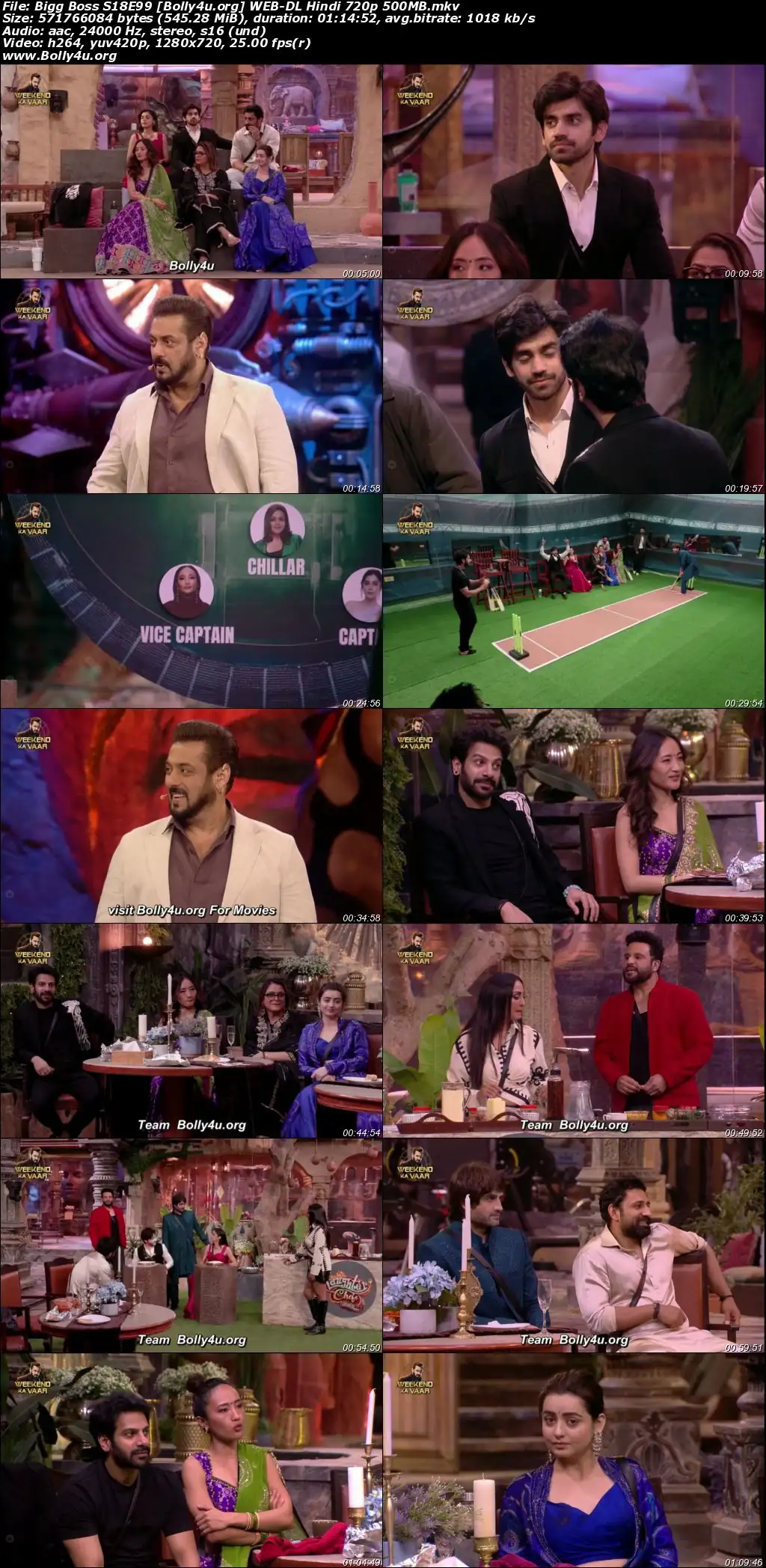 Bigg Boss 2024 WEB-DL Hindi S18E99 Download 720p  480p