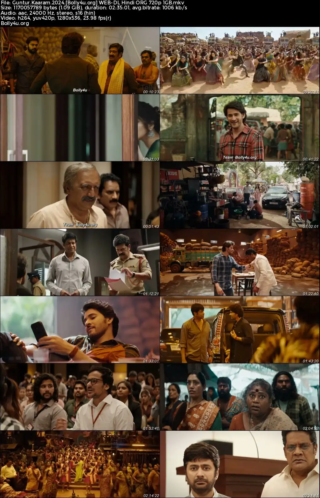 Guntur Kaaram 2024 WEB-DL Hindi Dubbed ORG Full Movie Download 1080p  720p  480p