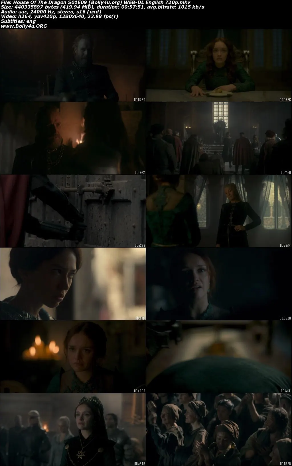 House of The Dragon 2022 WEB-DL English Complete S01 ESubs Download 720p