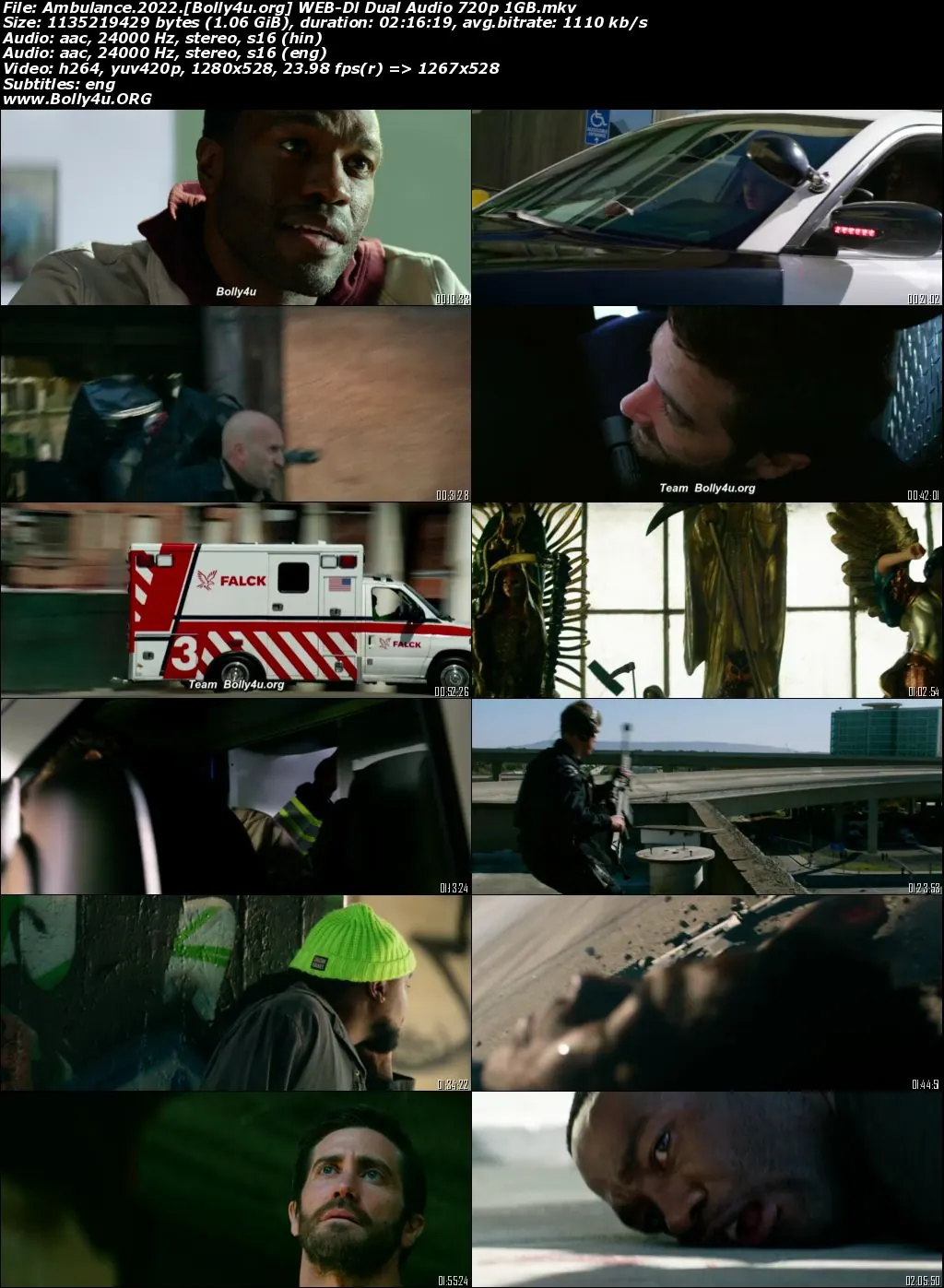 Ambulance 2022 WEB-DL Hindi Dual Audio 720p 480p Download