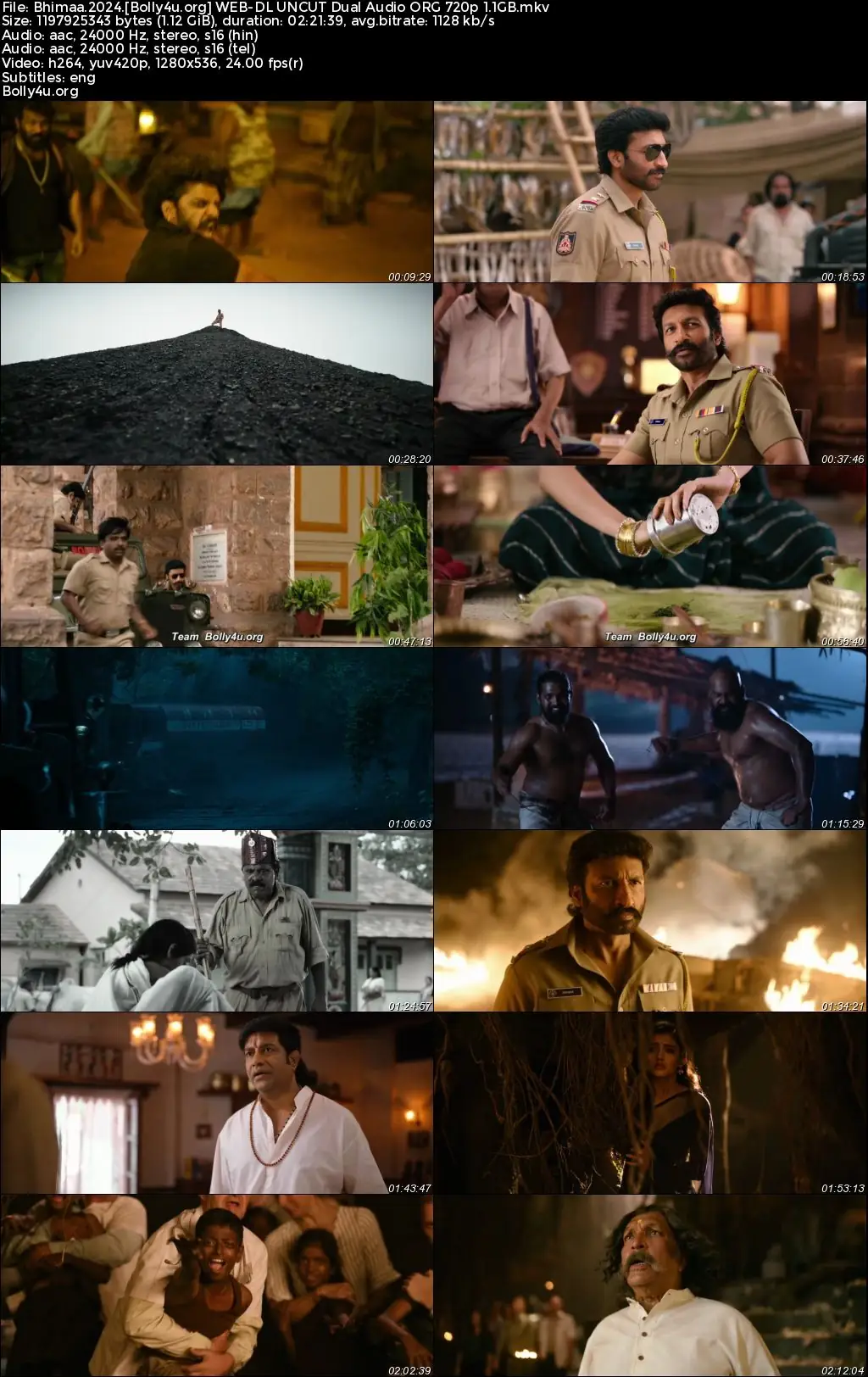 Bhimaa 2024 WEB-DL UNCUT Hindi Dual Audio ORG Full Movie Download 1080p  720p  480p