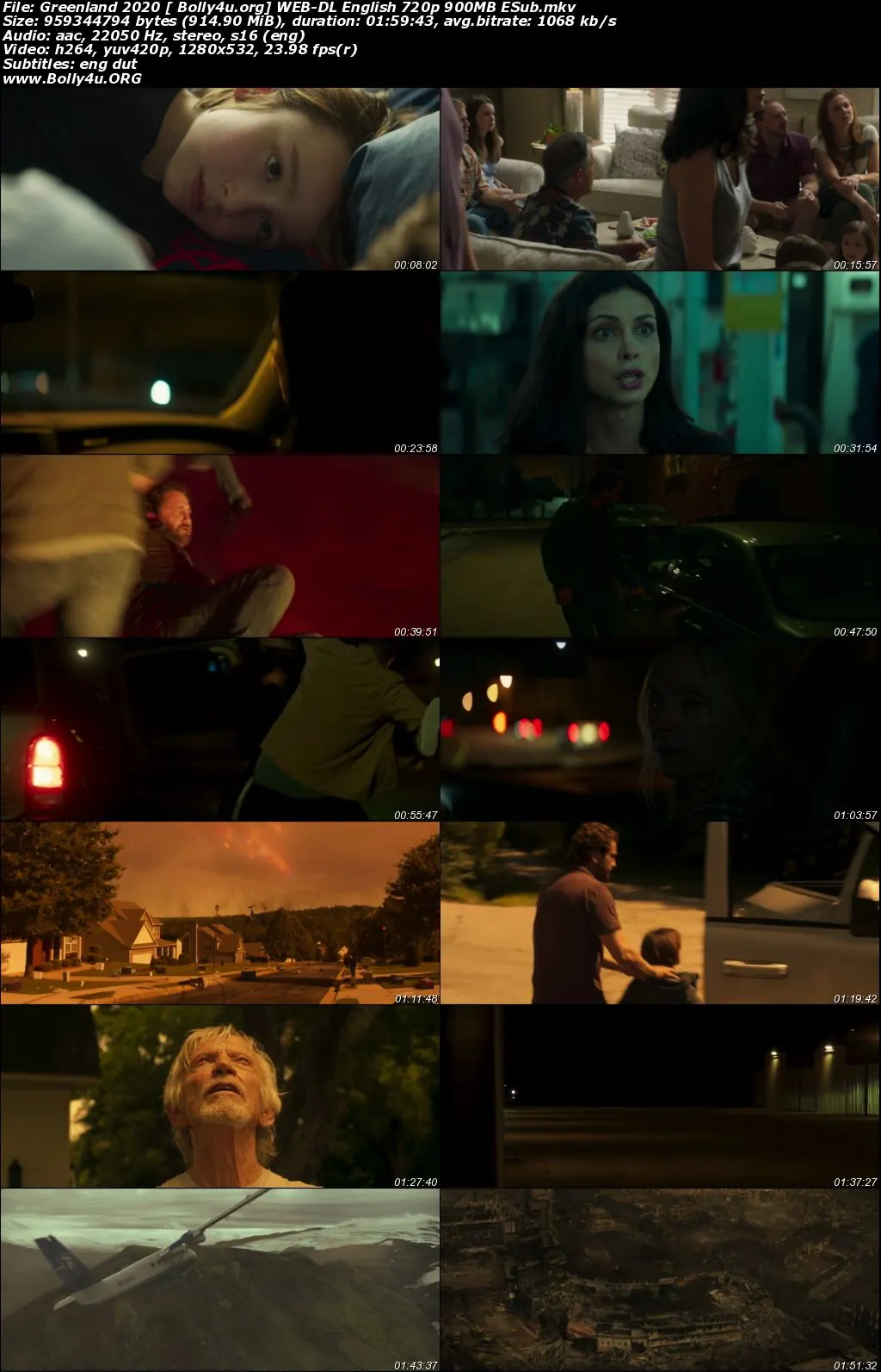Greenland 2020 WEB-DL 400Mb English 480p ESub Download
