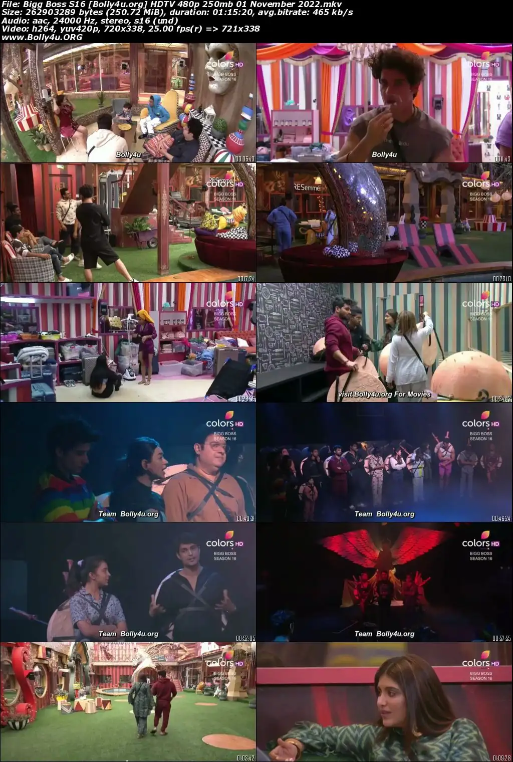 Bigg Boss S16 HDTV 480p 250mb 01 November 2022 Download
