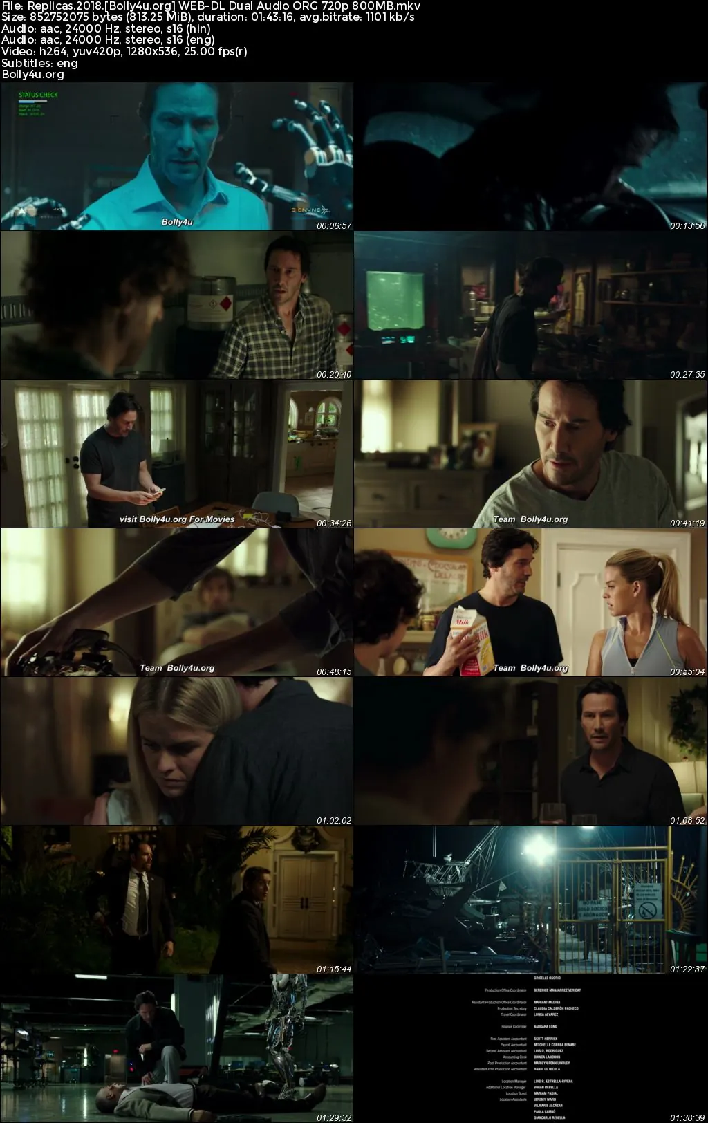 Replicas 2018 WEB-DL Hindi Dual Audio ORG Full Movie Download 1080p  720p  480p