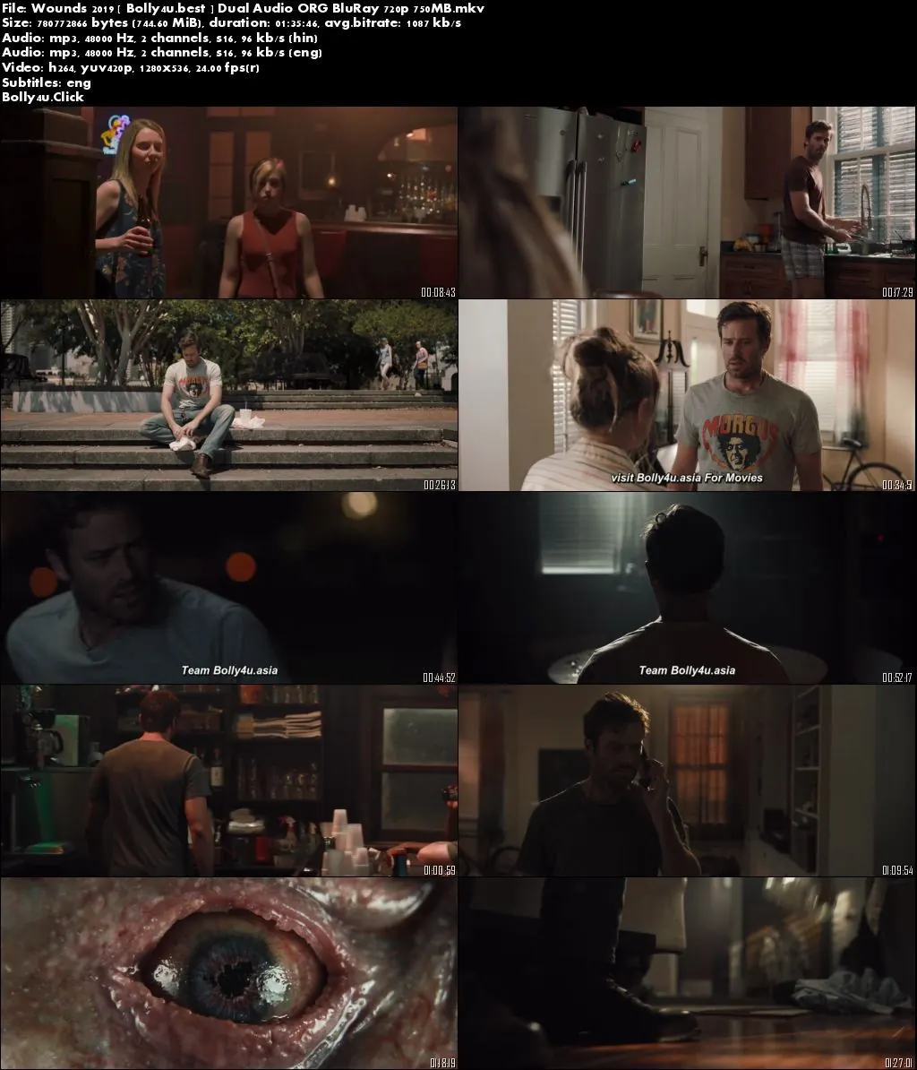 Wounds 2019 BluRay 750Mb Hindi Dual Audio ORG 720p ESub Download