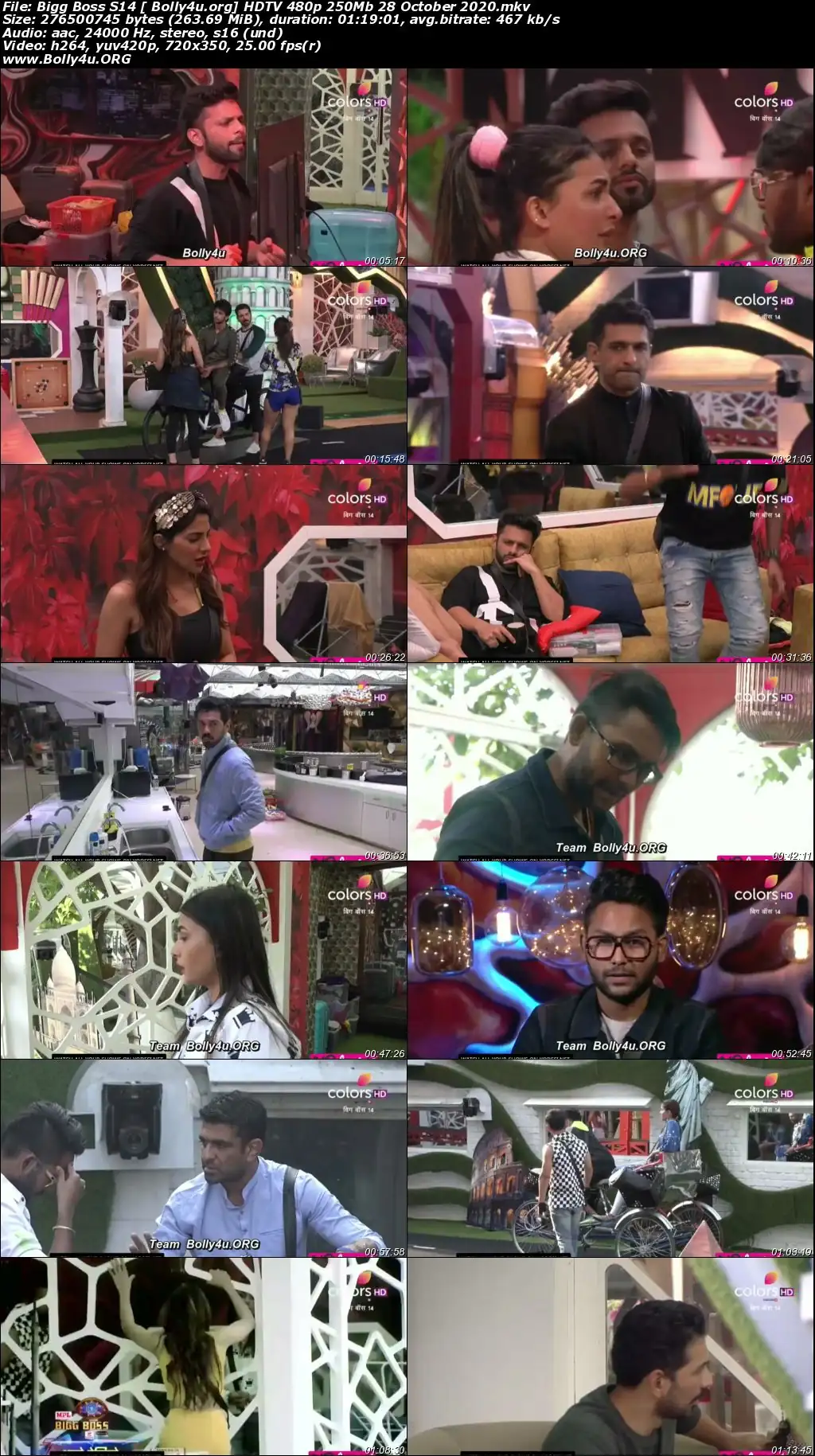 Bigg Boss S14 HDTV 480p 250Mb 28 October 2020 Download
